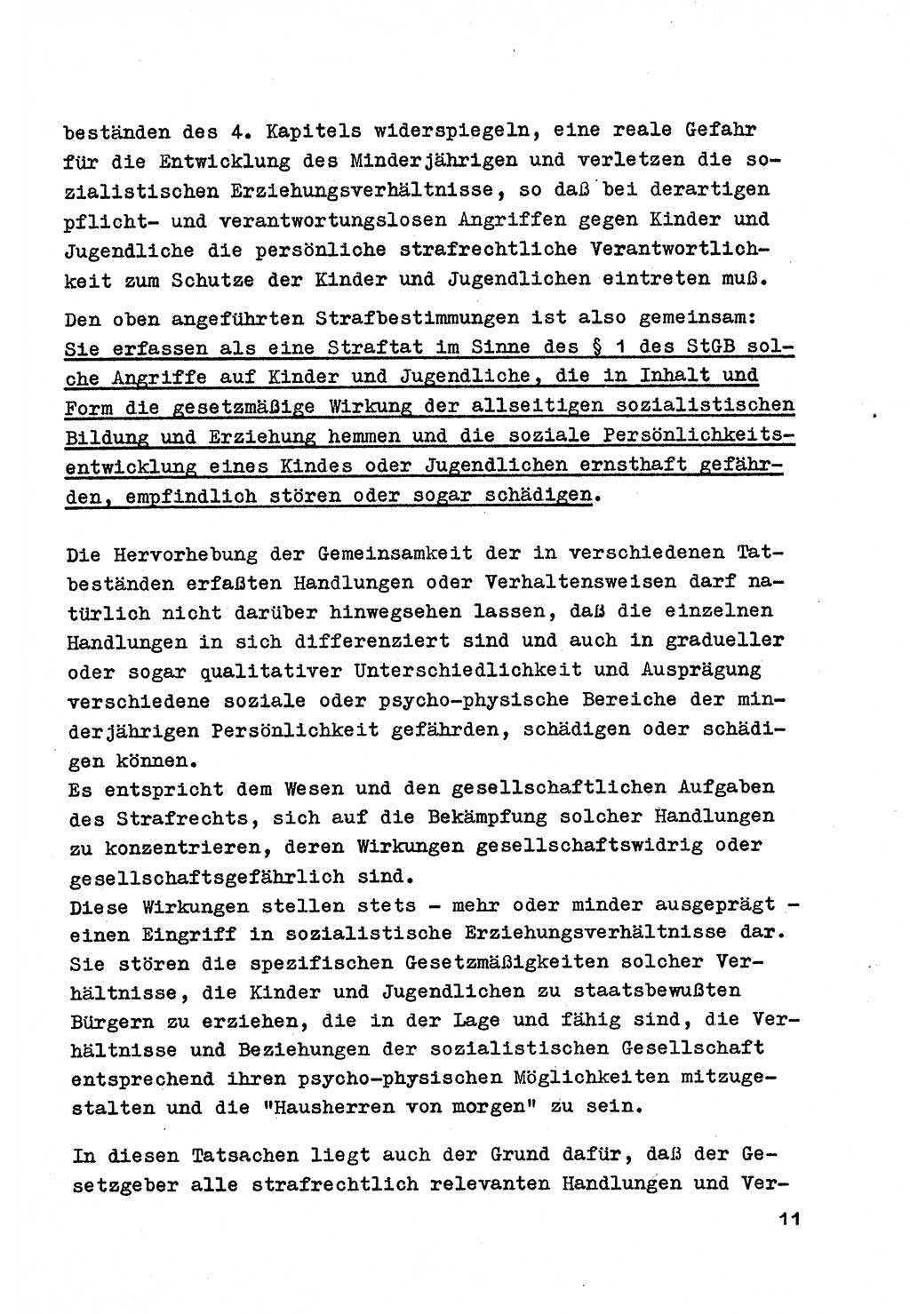 Strafrecht der DDR (Deutsche Demokratische Republik), Besonderer Teil, Lehrmaterial, Heft 4 1969, Seite 11 (Strafr. DDR BT Lehrmat. H. 4 1969, S. 11)