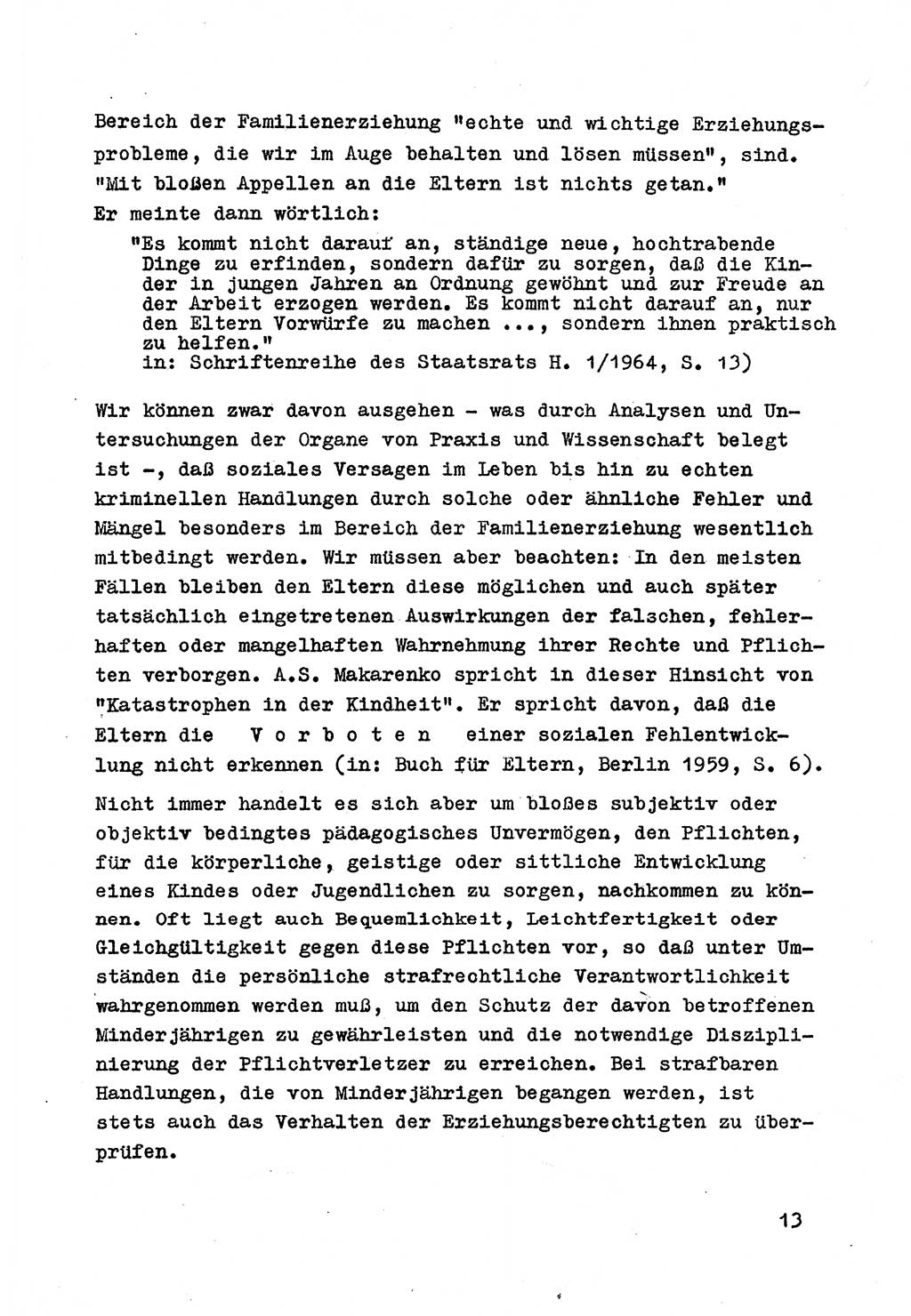 Strafrecht der DDR (Deutsche Demokratische Republik), Besonderer Teil, Lehrmaterial, Heft 4 1969, Seite 13 (Strafr. DDR BT Lehrmat. H. 4 1969, S. 13)
