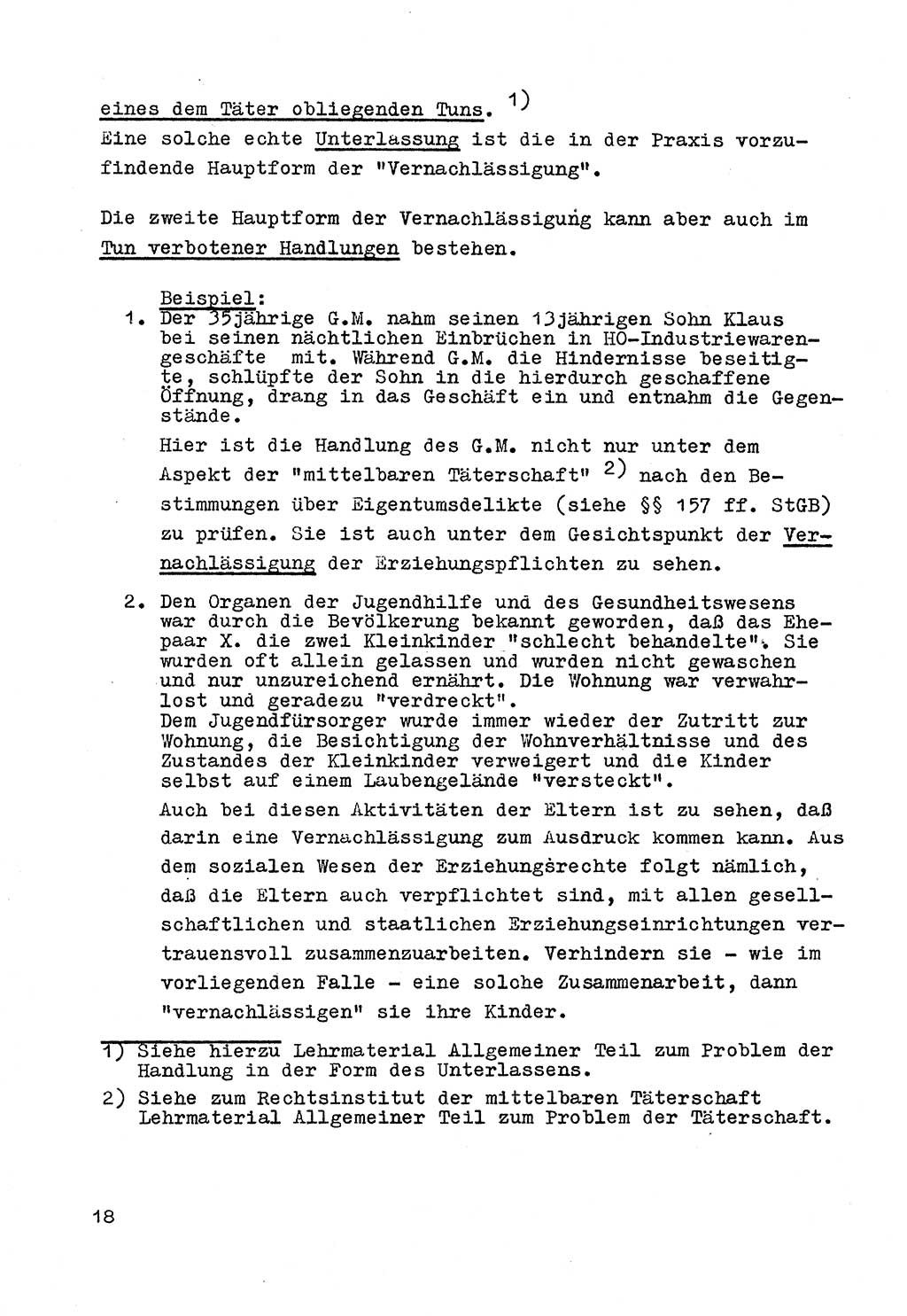 Strafrecht der DDR (Deutsche Demokratische Republik), Besonderer Teil, Lehrmaterial, Heft 4 1969, Seite 18 (Strafr. DDR BT Lehrmat. H. 4 1969, S. 18)