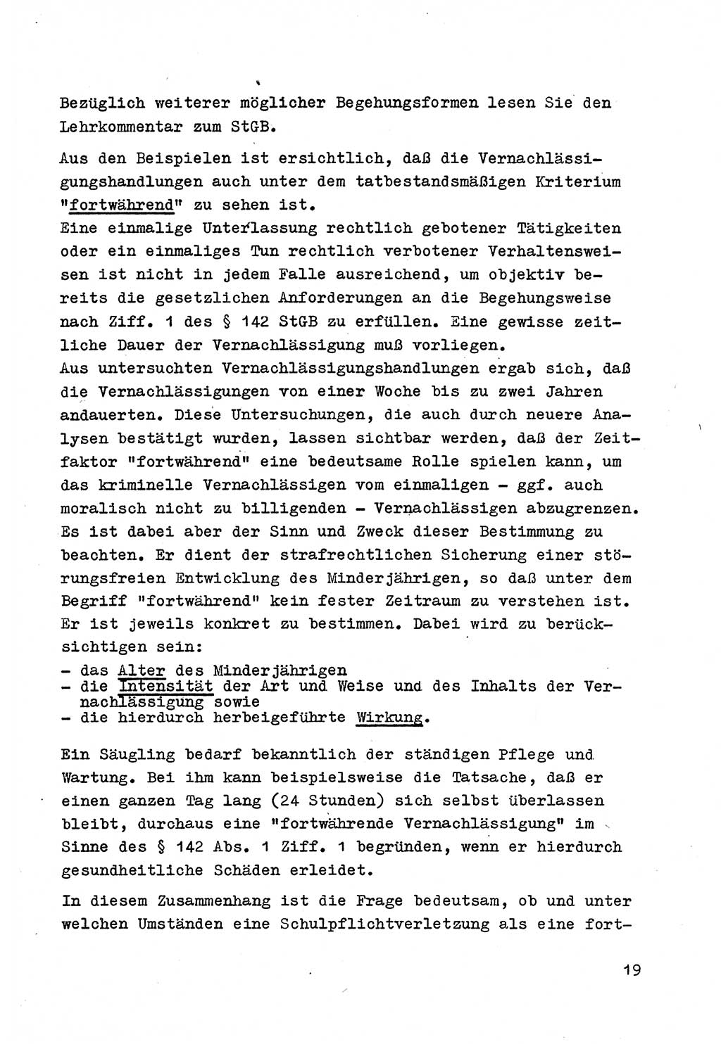 Strafrecht der DDR (Deutsche Demokratische Republik), Besonderer Teil, Lehrmaterial, Heft 4 1969, Seite 19 (Strafr. DDR BT Lehrmat. H. 4 1969, S. 19)