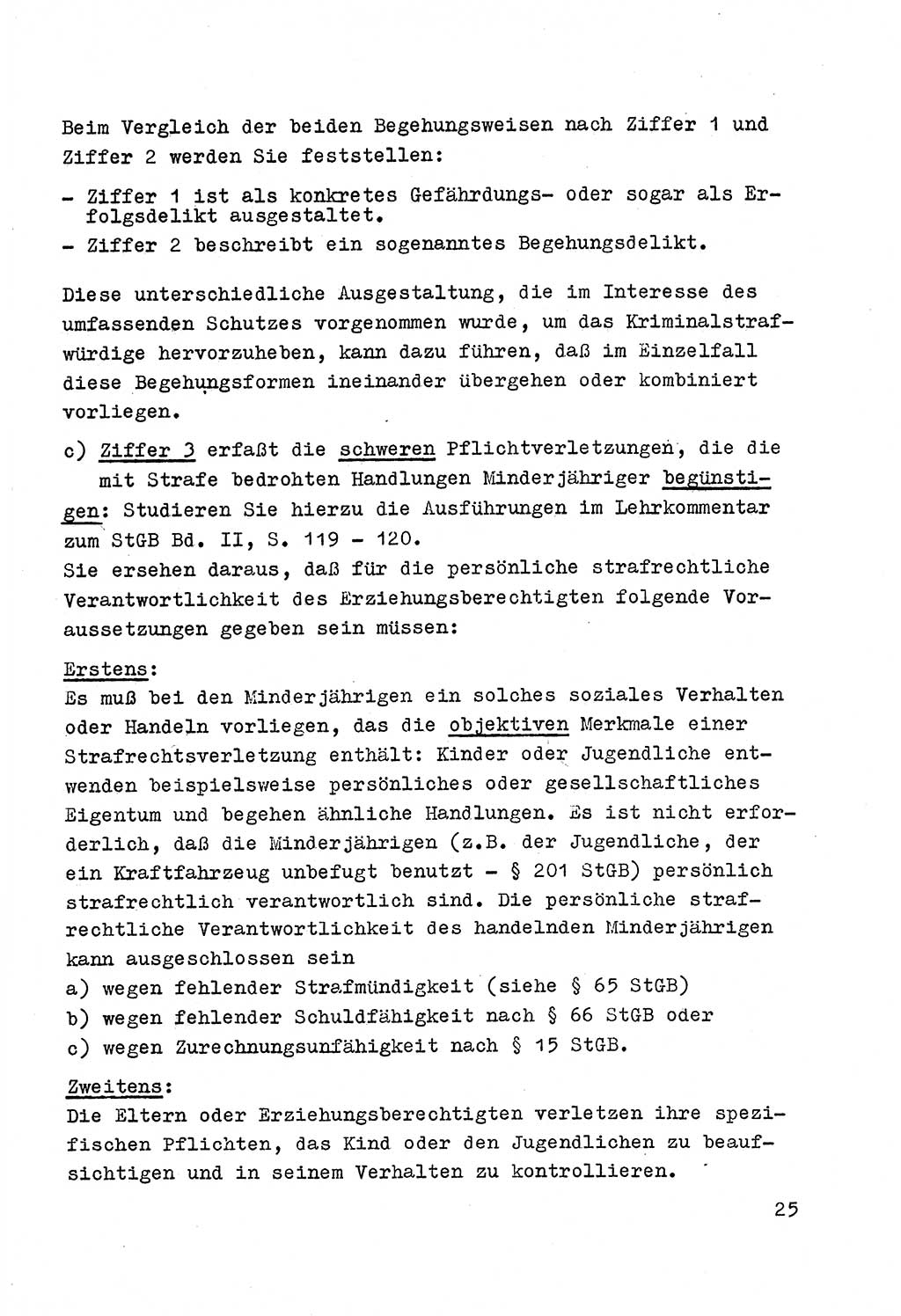 Strafrecht der DDR (Deutsche Demokratische Republik), Besonderer Teil, Lehrmaterial, Heft 4 1969, Seite 25 (Strafr. DDR BT Lehrmat. H. 4 1969, S. 25)