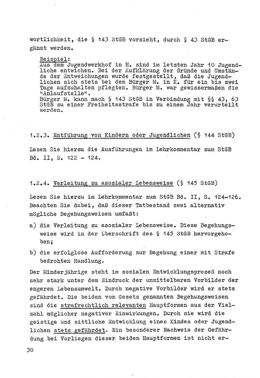 Strafrecht der DDR (Deutsche Demokratische Republik), Besonderer Teil, Lehrmaterial, Heft 4 1969, Seite 30 (Strafr. DDR BT Lehrmat. H. 4 1969, S. 30)
