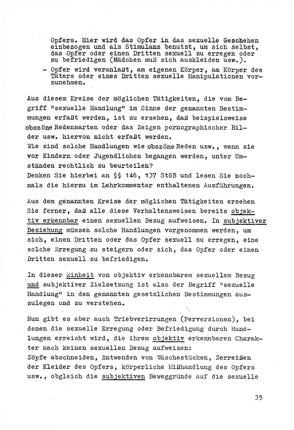 Strafrecht der DDR (Deutsche Demokratische Republik), Besonderer Teil, Lehrmaterial, Heft 4 1969, Seite 35 (Strafr. DDR BT Lehrmat. H. 4 1969, S. 35)