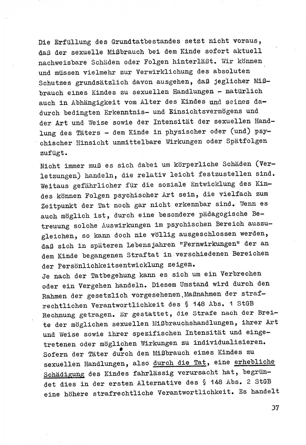 Strafrecht der DDR (Deutsche Demokratische Republik), Besonderer Teil, Lehrmaterial, Heft 4 1969, Seite 37 (Strafr. DDR BT Lehrmat. H. 4 1969, S. 37)