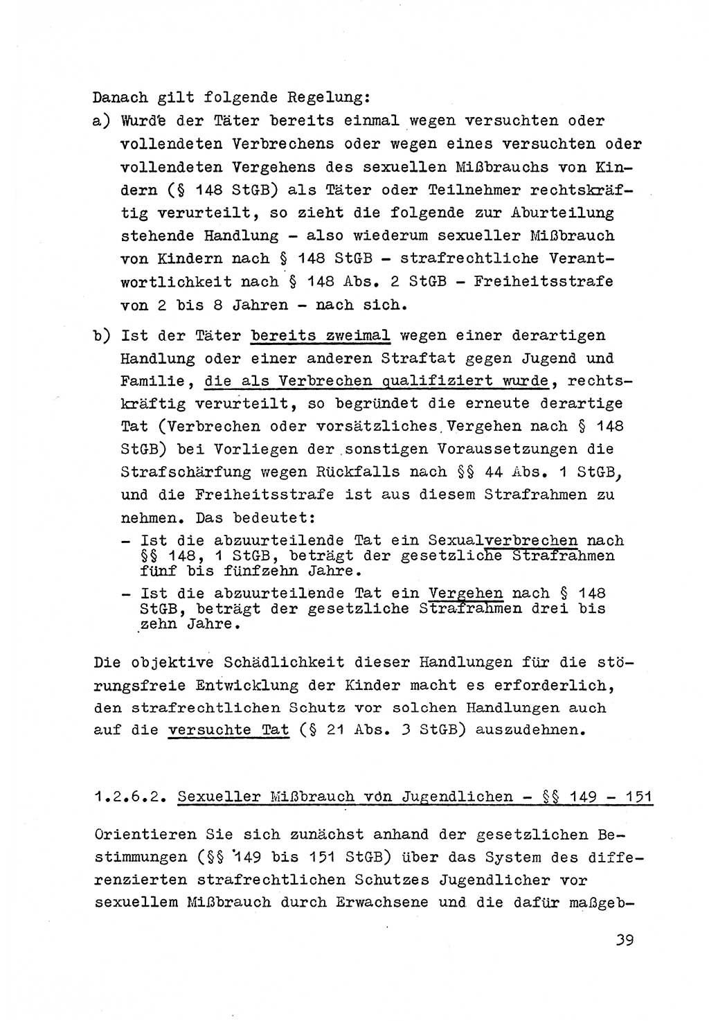 Strafrecht der DDR (Deutsche Demokratische Republik), Besonderer Teil, Lehrmaterial, Heft 4 1969, Seite 39 (Strafr. DDR BT Lehrmat. H. 4 1969, S. 39)