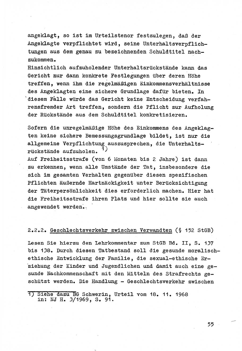 Strafrecht der DDR (Deutsche Demokratische Republik), Besonderer Teil, Lehrmaterial, Heft 4 1969, Seite 55 (Strafr. DDR BT Lehrmat. H. 4 1969, S. 55)
