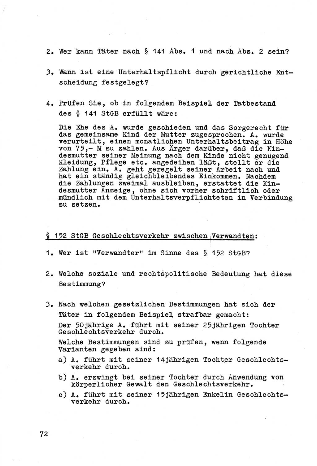 Strafrecht der DDR (Deutsche Demokratische Republik), Besonderer Teil, Lehrmaterial, Heft 4 1969, Seite 72 (Strafr. DDR BT Lehrmat. H. 4 1969, S. 72)