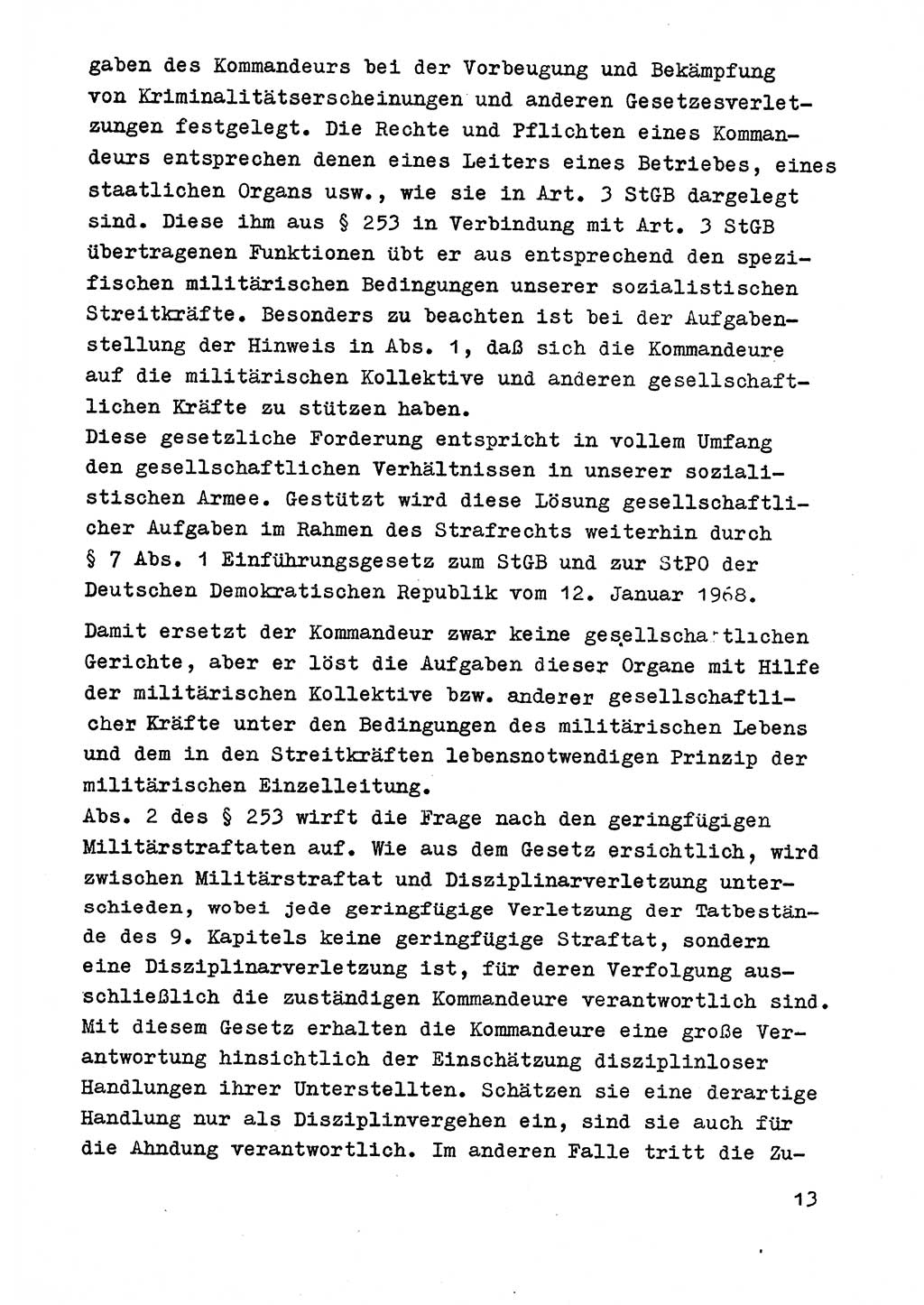 Strafrecht der DDR (Deutsche Demokratische Republik), Besonderer Teil, Lehrmaterial, Heft 9 1969, Seite 13 (Strafr. DDR BT Lehrmat. H. 9 1969, S. 13)