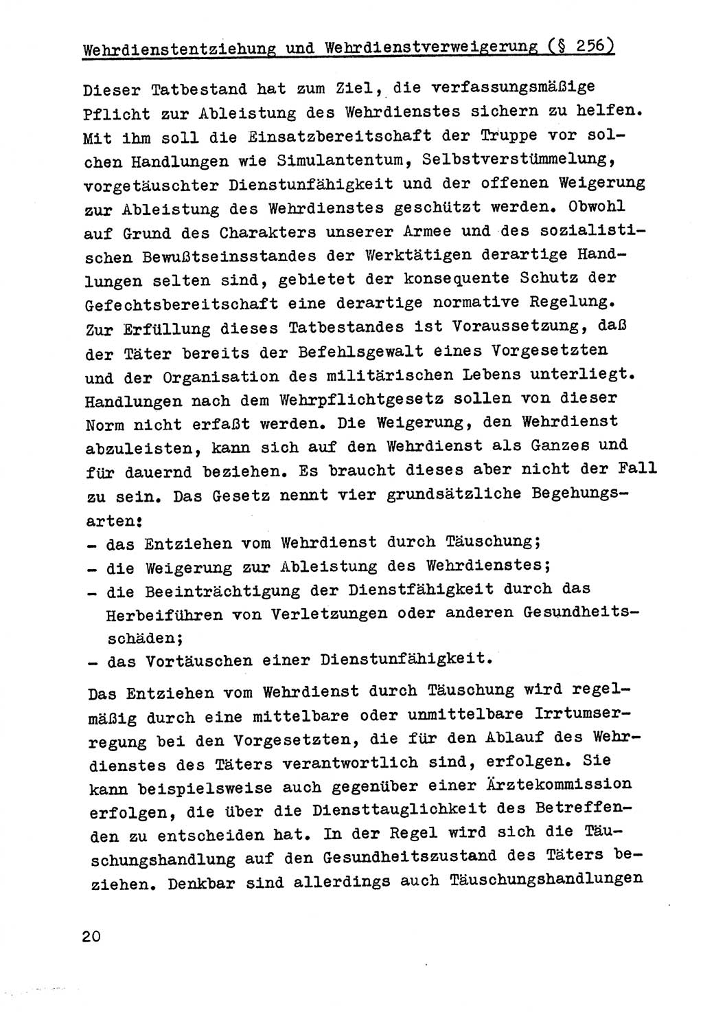 Strafrecht der DDR (Deutsche Demokratische Republik), Besonderer Teil, Lehrmaterial, Heft 9 1969, Seite 20 (Strafr. DDR BT Lehrmat. H. 9 1969, S. 20)