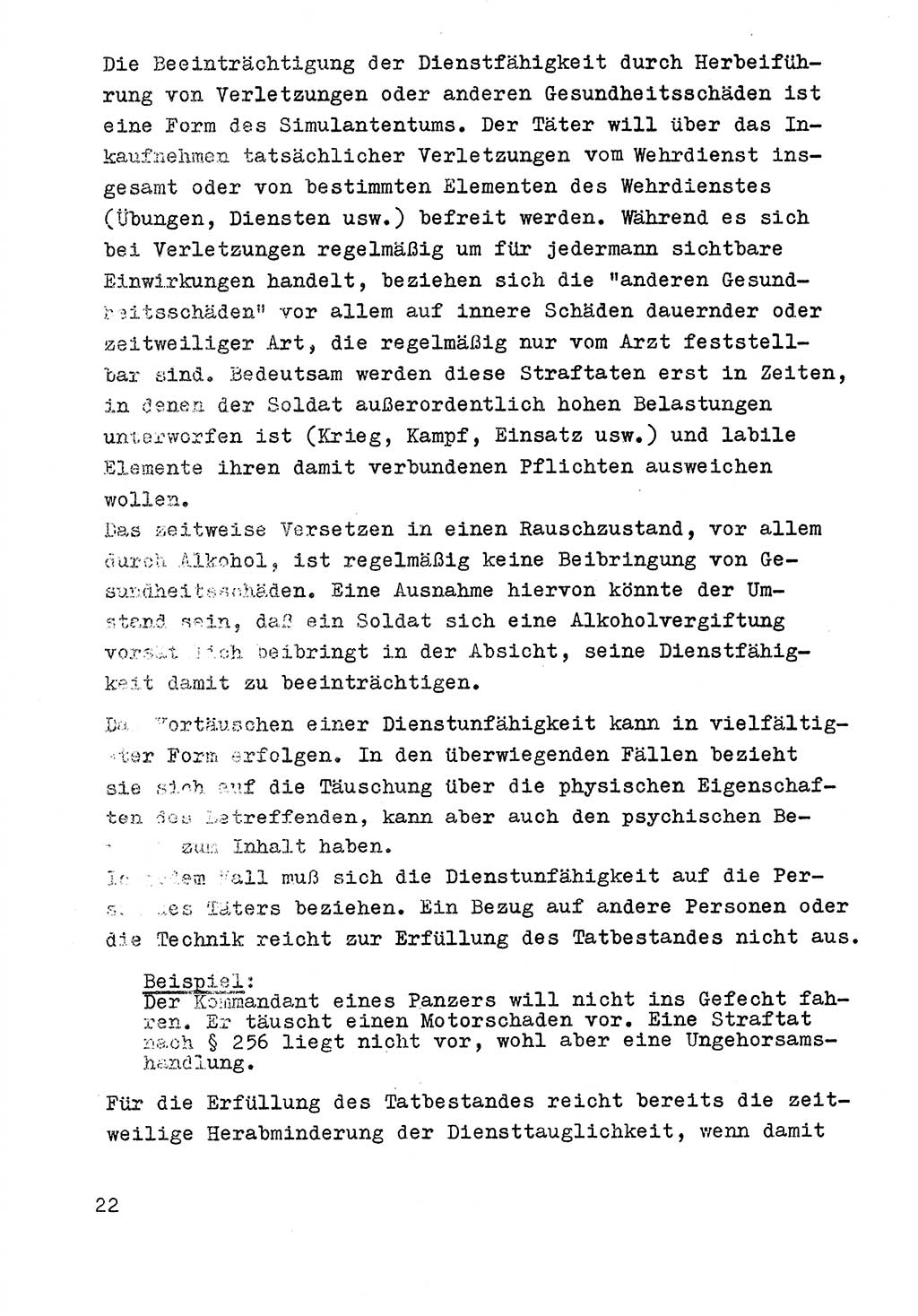 Strafrecht der DDR (Deutsche Demokratische Republik), Besonderer Teil, Lehrmaterial, Heft 9 1969, Seite 22 (Strafr. DDR BT Lehrmat. H. 9 1969, S. 22)