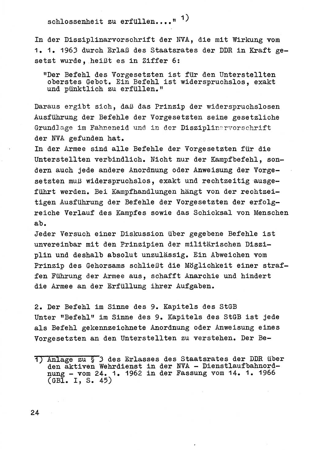 Strafrecht der DDR (Deutsche Demokratische Republik), Besonderer Teil, Lehrmaterial, Heft 9 1969, Seite 24 (Strafr. DDR BT Lehrmat. H. 9 1969, S. 24)