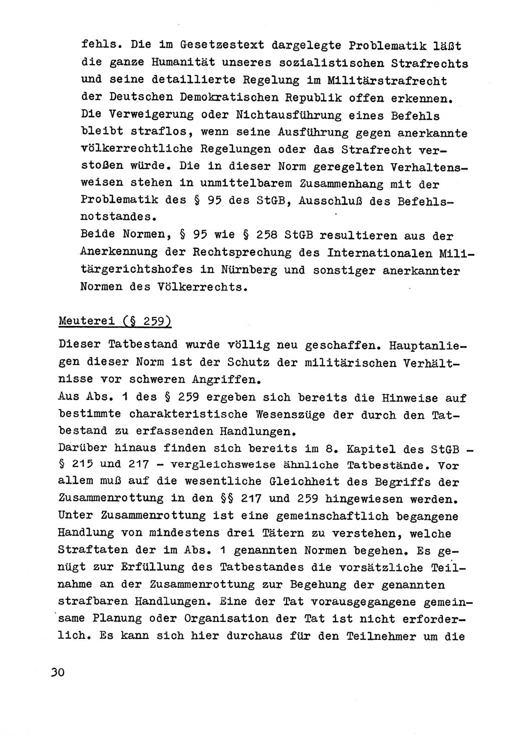 Strafrecht der DDR (Deutsche Demokratische Republik), Besonderer Teil, Lehrmaterial, Heft 9 1969, Seite 30 (Strafr. DDR BT Lehrmat. H. 9 1969, S. 30)