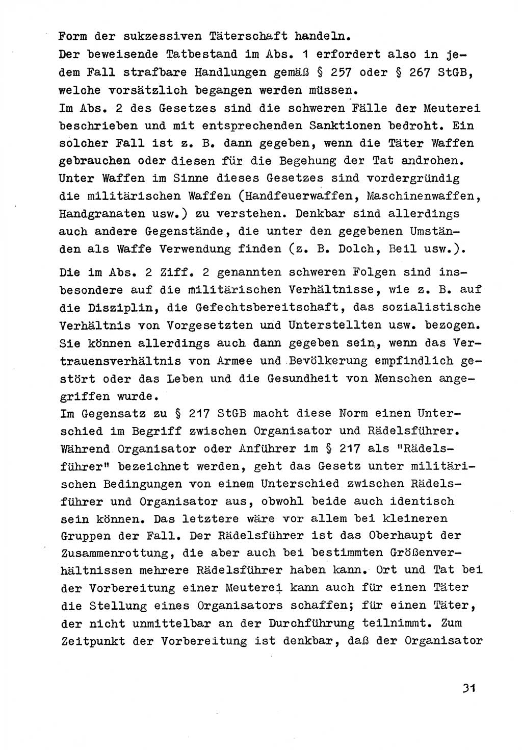 Strafrecht der DDR (Deutsche Demokratische Republik), Besonderer Teil, Lehrmaterial, Heft 9 1969, Seite 31 (Strafr. DDR BT Lehrmat. H. 9 1969, S. 31)
