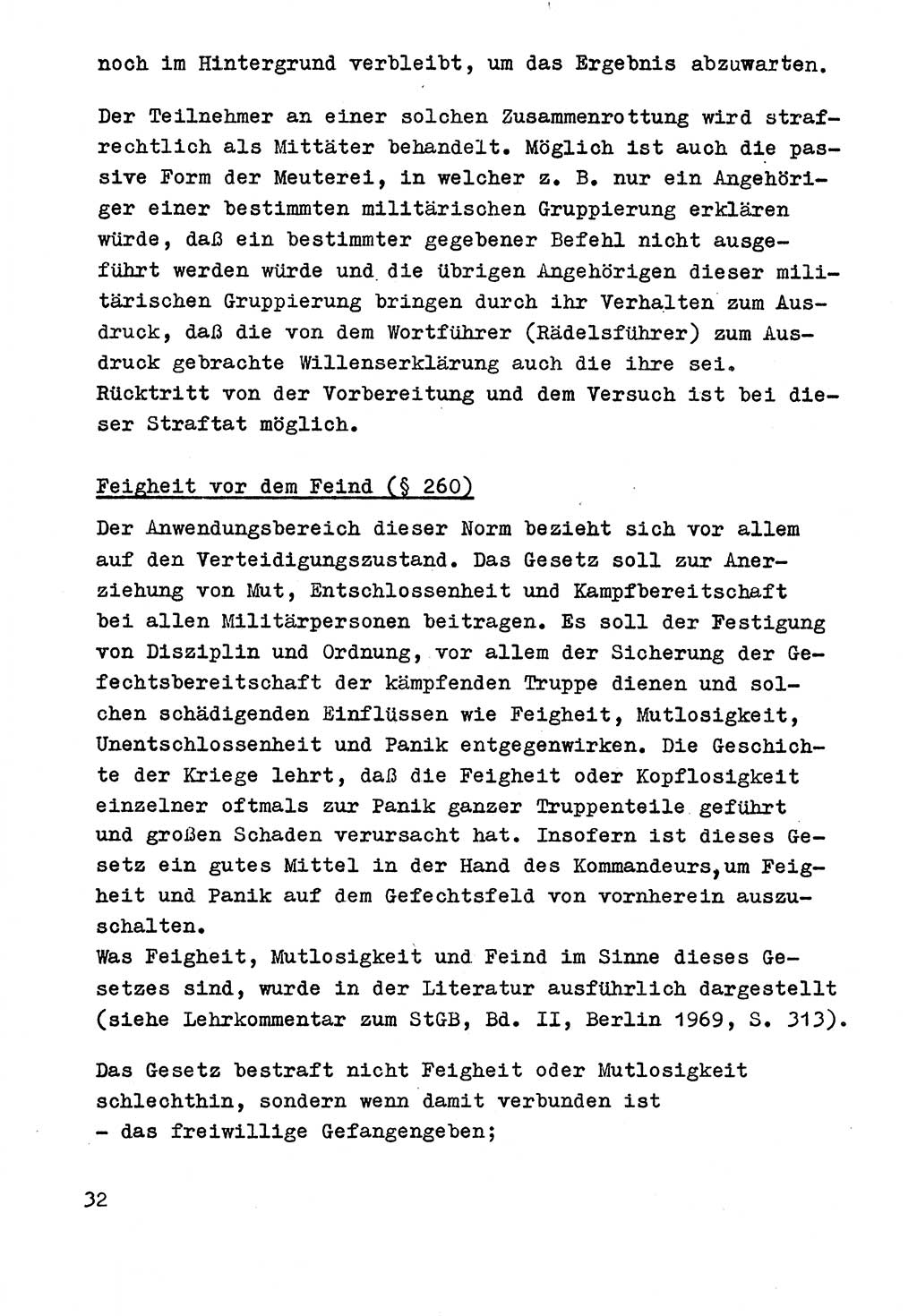 Strafrecht der DDR (Deutsche Demokratische Republik), Besonderer Teil, Lehrmaterial, Heft 9 1969, Seite 32 (Strafr. DDR BT Lehrmat. H. 9 1969, S. 32)