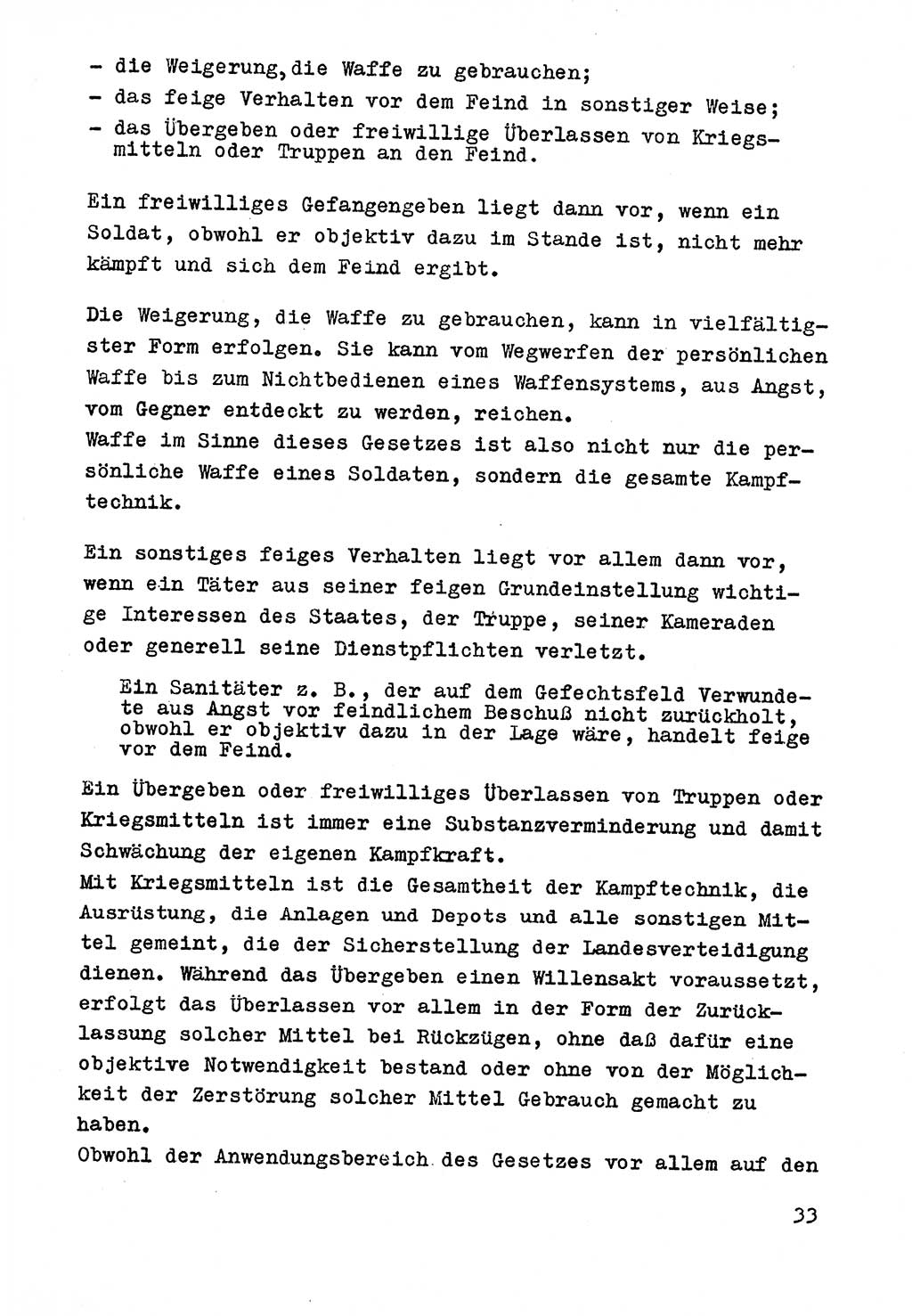 Strafrecht der DDR (Deutsche Demokratische Republik), Besonderer Teil, Lehrmaterial, Heft 9 1969, Seite 33 (Strafr. DDR BT Lehrmat. H. 9 1969, S. 33)