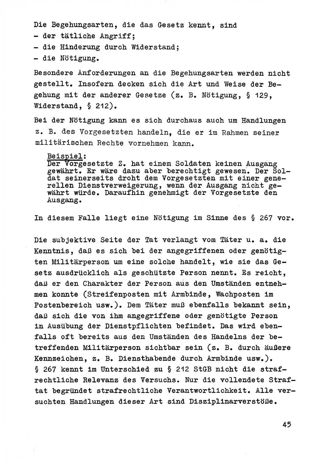Strafrecht der DDR (Deutsche Demokratische Republik), Besonderer Teil, Lehrmaterial, Heft 9 1969, Seite 45 (Strafr. DDR BT Lehrmat. H. 9 1969, S. 45)