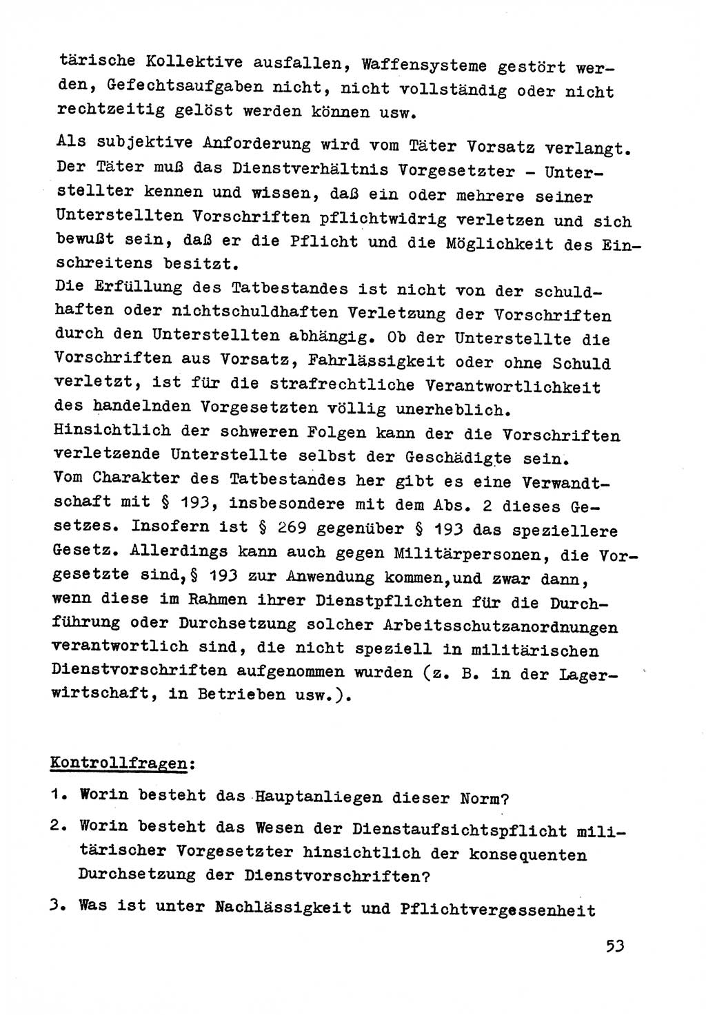 Strafrecht der DDR (Deutsche Demokratische Republik), Besonderer Teil, Lehrmaterial, Heft 9 1969, Seite 53 (Strafr. DDR BT Lehrmat. H. 9 1969, S. 53)