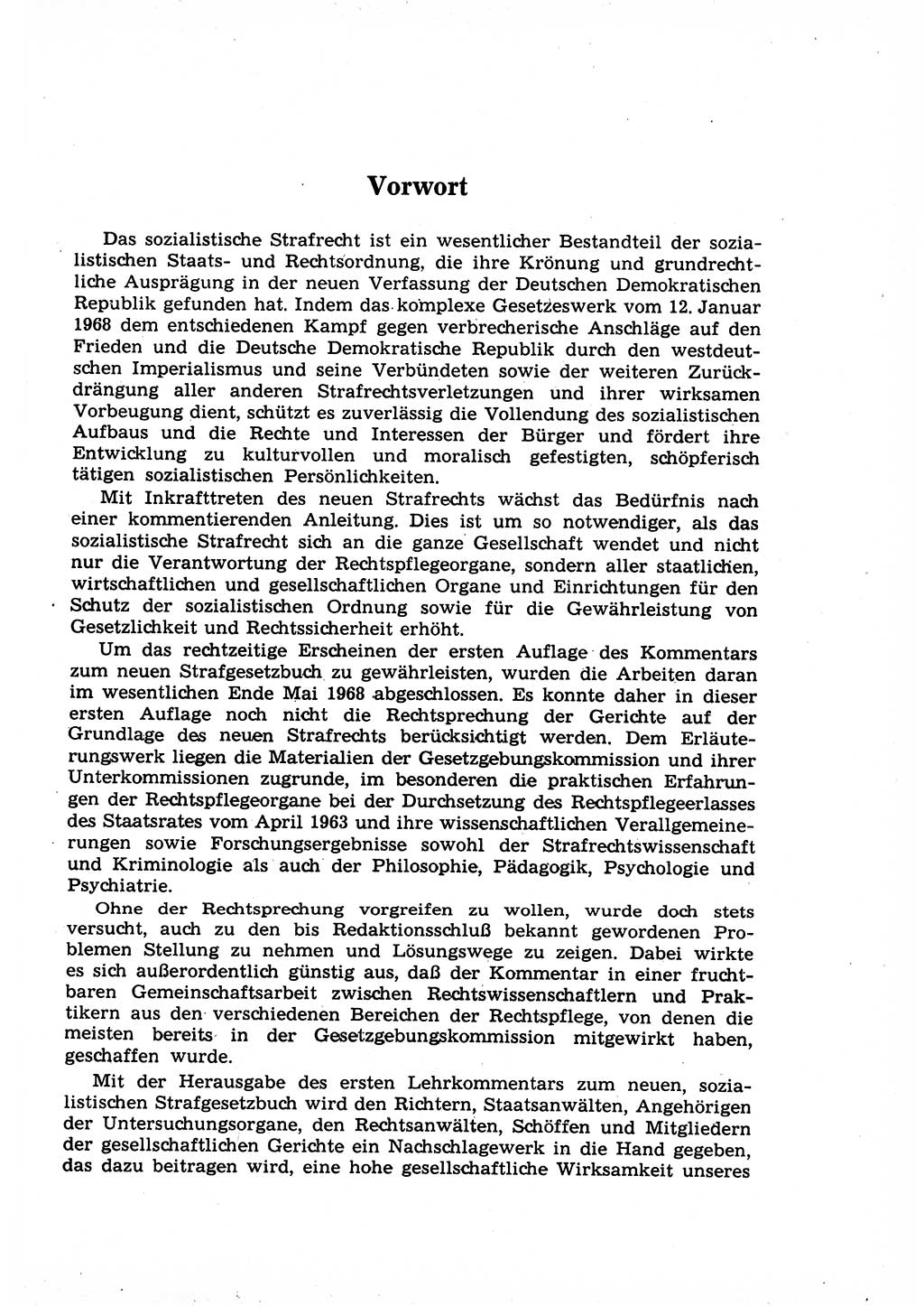 Strafrecht der Deutschen Demokratischen Republik (DDR), Lehrkommentar zum Strafgesetzbuch (StGB), Allgemeiner Teil 1969, Seite 5 (Strafr. DDR Lehrkomm. StGB AT 1969, S. 5)