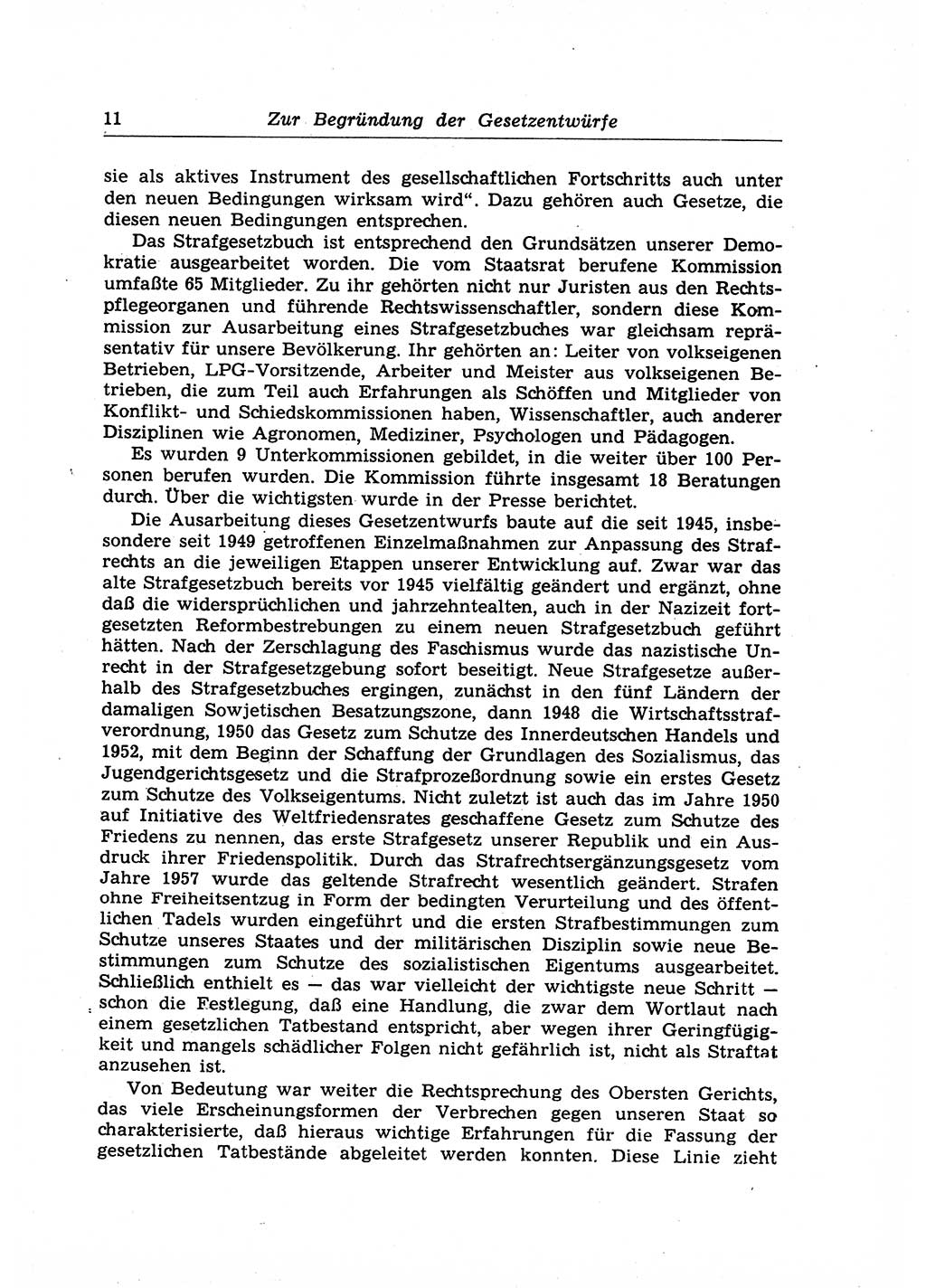 Strafrecht der Deutschen Demokratischen Republik (DDR), Lehrkommentar zum Strafgesetzbuch (StGB), Allgemeiner Teil 1969, Seite 11 (Strafr. DDR Lehrkomm. StGB AT 1969, S. 11)