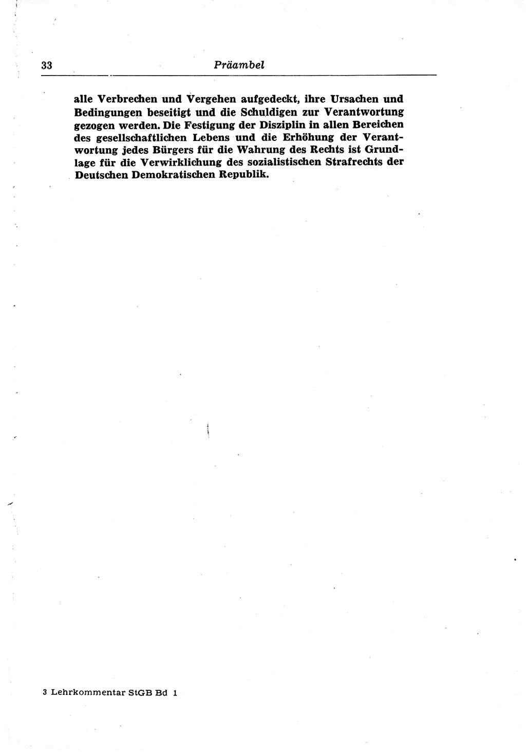 Strafrecht der Deutschen Demokratischen Republik (DDR), Lehrkommentar zum Strafgesetzbuch (StGB), Allgemeiner Teil 1969, Seite 33 (Strafr. DDR Lehrkomm. StGB AT 1969, S. 33)