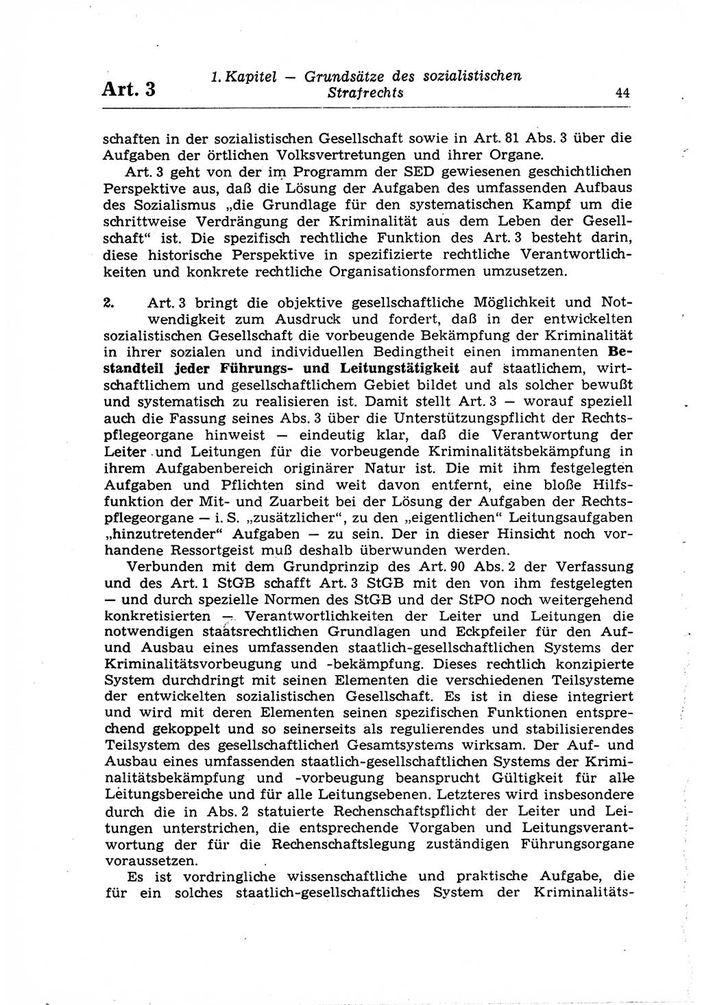 Strafrecht der Deutschen Demokratischen Republik (DDR), Lehrkommentar zum Strafgesetzbuch (StGB), Allgemeiner Teil 1969, Seite 44 (Strafr. DDR Lehrkomm. StGB AT 1969, S. 44)