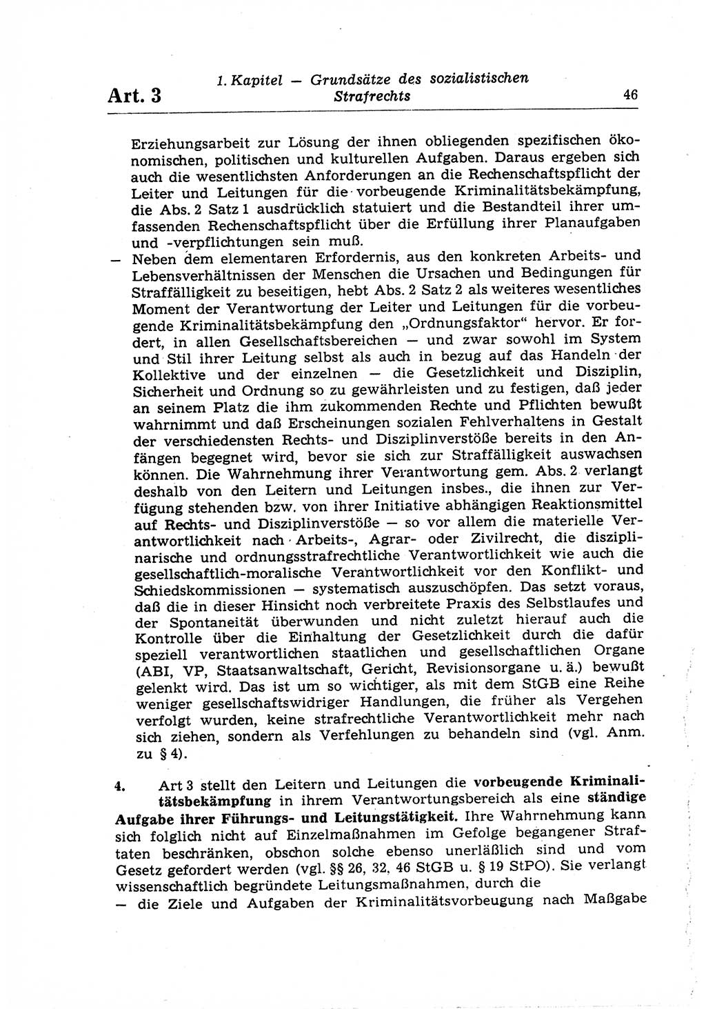Strafrecht der Deutschen Demokratischen Republik (DDR), Lehrkommentar zum Strafgesetzbuch (StGB), Allgemeiner Teil 1969, Seite 46 (Strafr. DDR Lehrkomm. StGB AT 1969, S. 46)