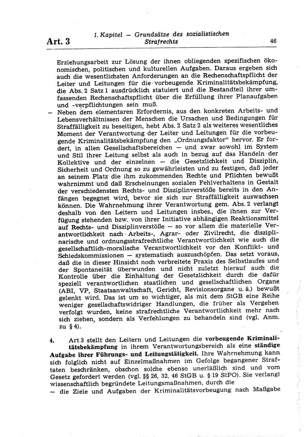 Strafrecht der Deutschen Demokratischen Republik (DDR), Lehrkommentar zum Strafgesetzbuch (StGB), Allgemeiner Teil 1969, Seite 46 (Strafr. DDR Lehrkomm. StGB AT 1969, S. 46)