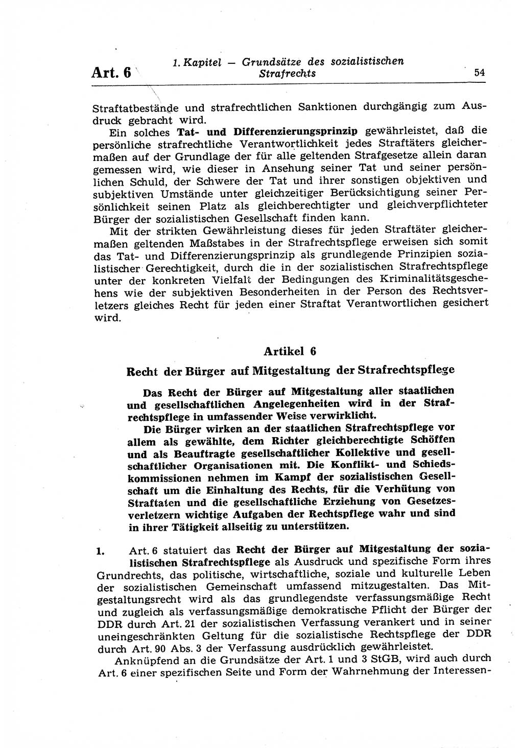 Strafrecht der Deutschen Demokratischen Republik (DDR), Lehrkommentar zum Strafgesetzbuch (StGB), Allgemeiner Teil 1969, Seite 54 (Strafr. DDR Lehrkomm. StGB AT 1969, S. 54)