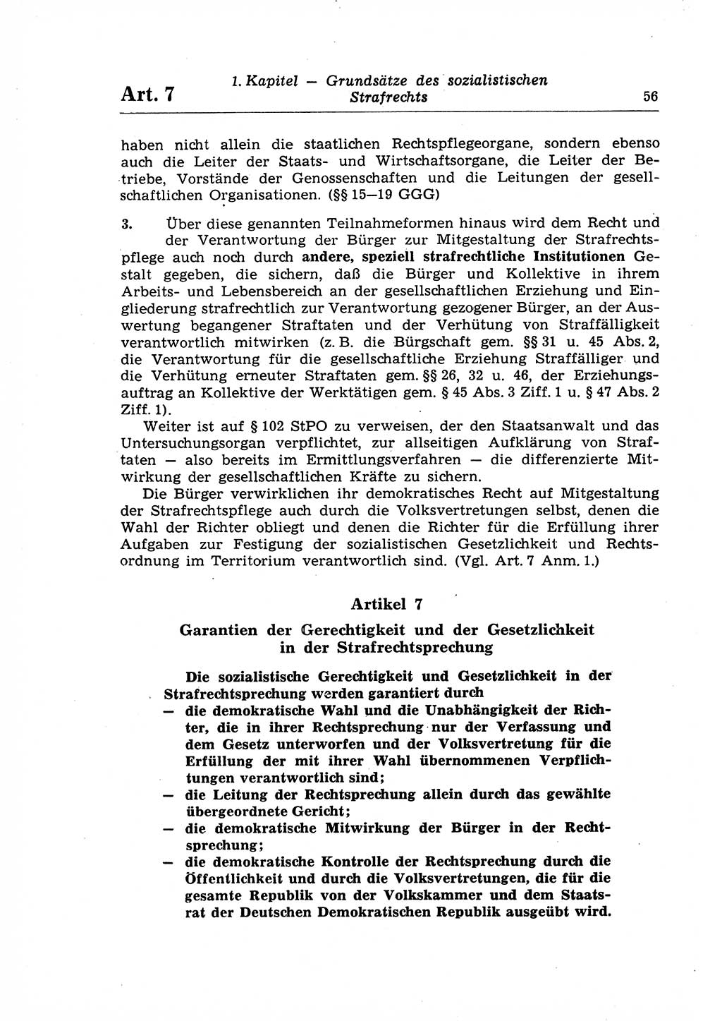 Strafrecht der Deutschen Demokratischen Republik (DDR), Lehrkommentar zum Strafgesetzbuch (StGB), Allgemeiner Teil 1969, Seite 56 (Strafr. DDR Lehrkomm. StGB AT 1969, S. 56)