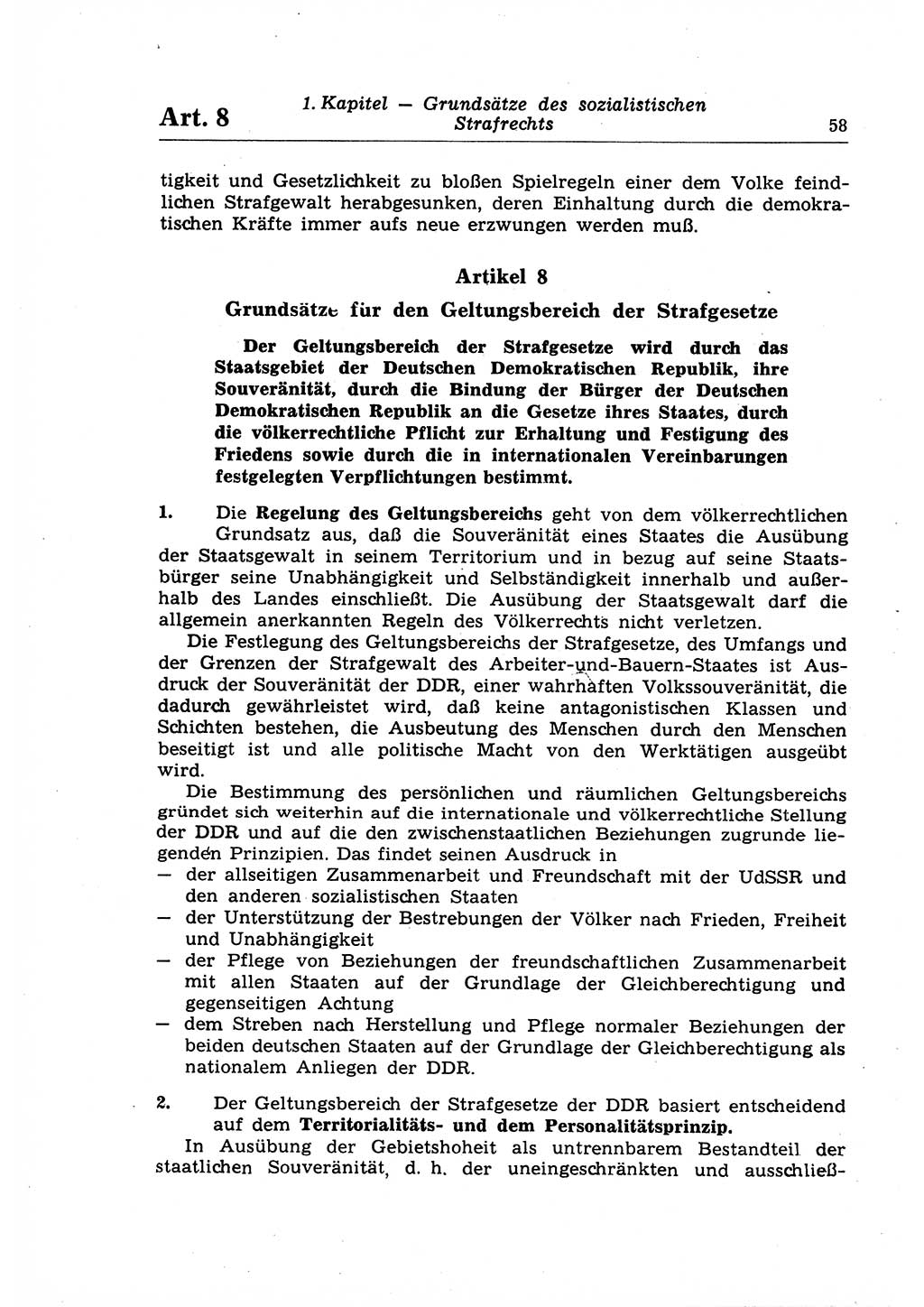 Strafrecht der Deutschen Demokratischen Republik (DDR), Lehrkommentar zum Strafgesetzbuch (StGB), Allgemeiner Teil 1969, Seite 58 (Strafr. DDR Lehrkomm. StGB AT 1969, S. 58)