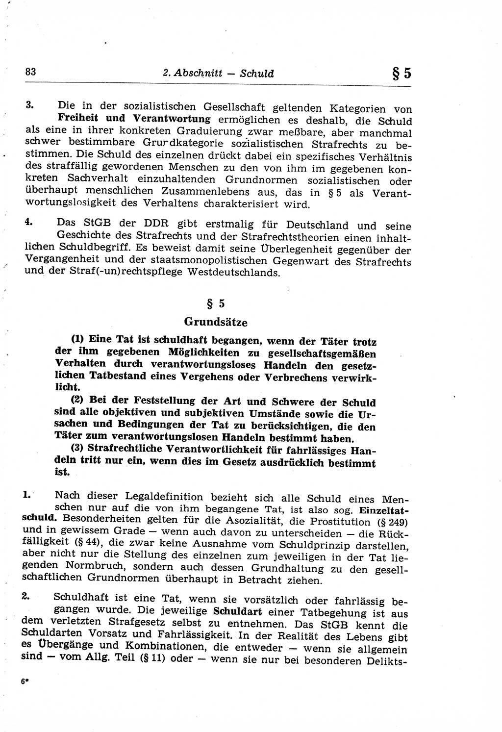 Strafrecht der Deutschen Demokratischen Republik (DDR), Lehrkommentar zum Strafgesetzbuch (StGB), Allgemeiner Teil 1969, Seite 83 (Strafr. DDR Lehrkomm. StGB AT 1969, S. 83)