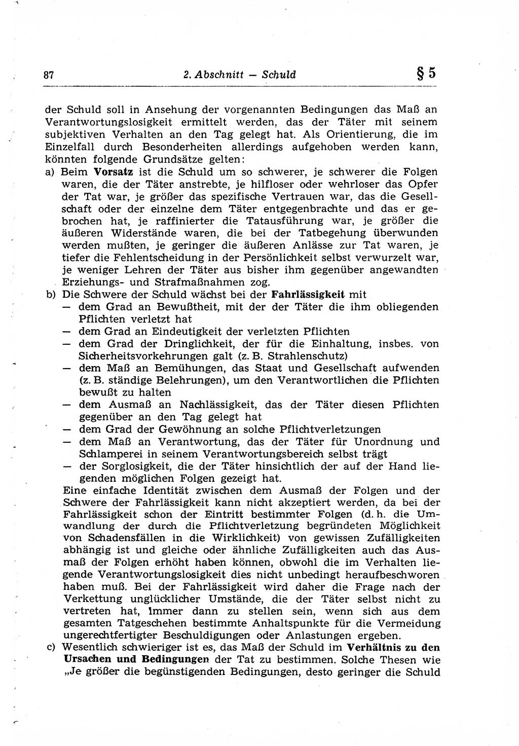 Strafrecht der Deutschen Demokratischen Republik (DDR), Lehrkommentar zum Strafgesetzbuch (StGB), Allgemeiner Teil 1969, Seite 87 (Strafr. DDR Lehrkomm. StGB AT 1969, S. 87)