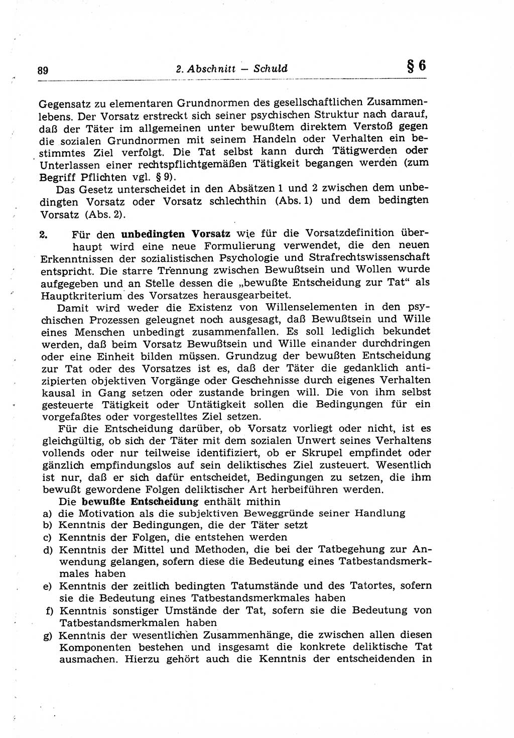 Strafrecht der Deutschen Demokratischen Republik (DDR), Lehrkommentar zum Strafgesetzbuch (StGB), Allgemeiner Teil 1969, Seite 89 (Strafr. DDR Lehrkomm. StGB AT 1969, S. 89)