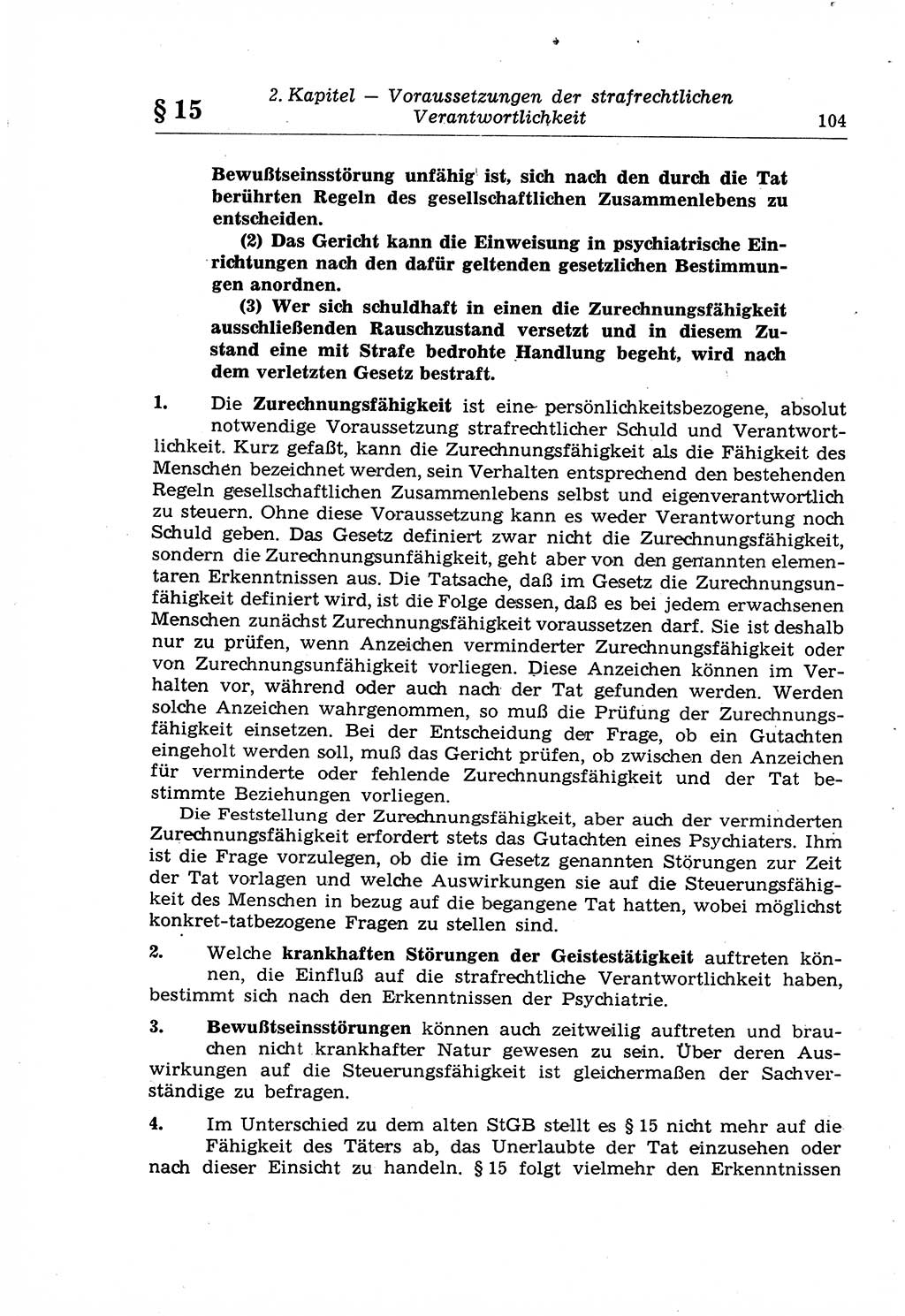 Strafrecht der Deutschen Demokratischen Republik (DDR), Lehrkommentar zum Strafgesetzbuch (StGB), Allgemeiner Teil 1969, Seite 104 (Strafr. DDR Lehrkomm. StGB AT 1969, S. 104)