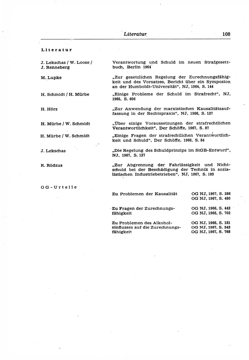 Strafrecht der Deutschen Demokratischen Republik (DDR), Lehrkommentar zum Strafgesetzbuch (StGB), Allgemeiner Teil 1969, Seite 108 (Strafr. DDR Lehrkomm. StGB AT 1969, S. 108)