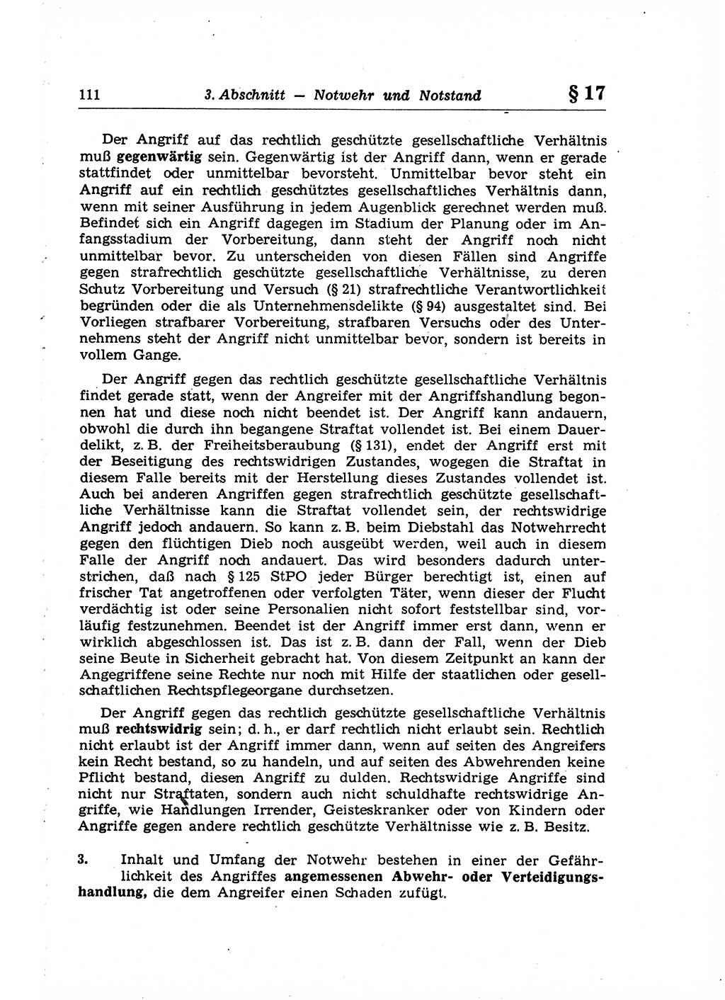 Strafrecht der Deutschen Demokratischen Republik (DDR), Lehrkommentar zum Strafgesetzbuch (StGB), Allgemeiner Teil 1969, Seite 111 (Strafr. DDR Lehrkomm. StGB AT 1969, S. 111)