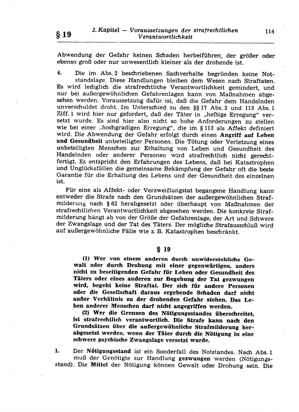 Strafrecht der Deutschen Demokratischen Republik (DDR), Lehrkommentar zum Strafgesetzbuch (StGB), Allgemeiner Teil 1969, Seite 114 (Strafr. DDR Lehrkomm. StGB AT 1969, S. 114)