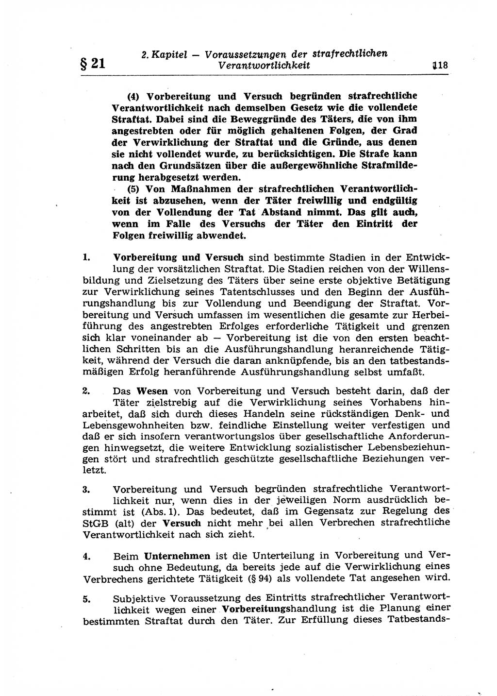 Strafrecht der Deutschen Demokratischen Republik (DDR), Lehrkommentar zum Strafgesetzbuch (StGB), Allgemeiner Teil 1969, Seite 118 (Strafr. DDR Lehrkomm. StGB AT 1969, S. 118)