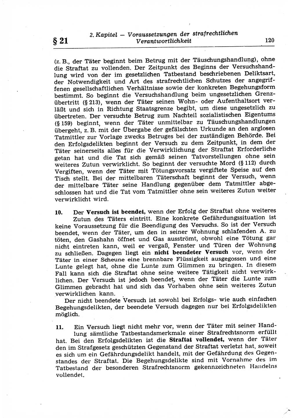 Strafrecht der Deutschen Demokratischen Republik (DDR), Lehrkommentar zum Strafgesetzbuch (StGB), Allgemeiner Teil 1969, Seite 120 (Strafr. DDR Lehrkomm. StGB AT 1969, S. 120)