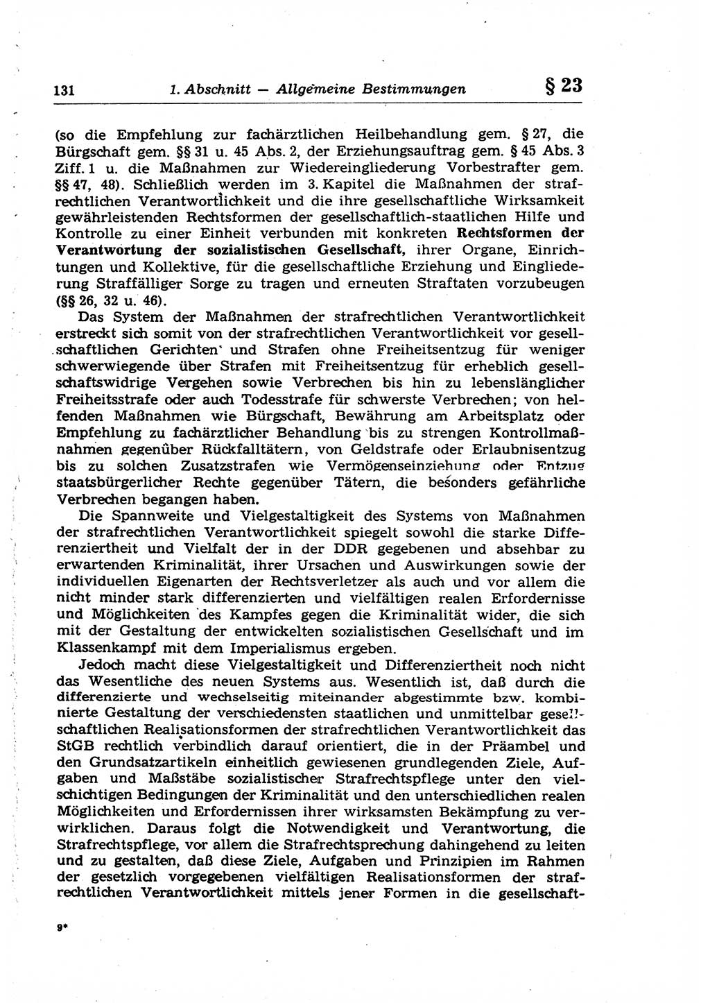 Strafrecht der Deutschen Demokratischen Republik (DDR), Lehrkommentar zum Strafgesetzbuch (StGB), Allgemeiner Teil 1969, Seite 131 (Strafr. DDR Lehrkomm. StGB AT 1969, S. 131)