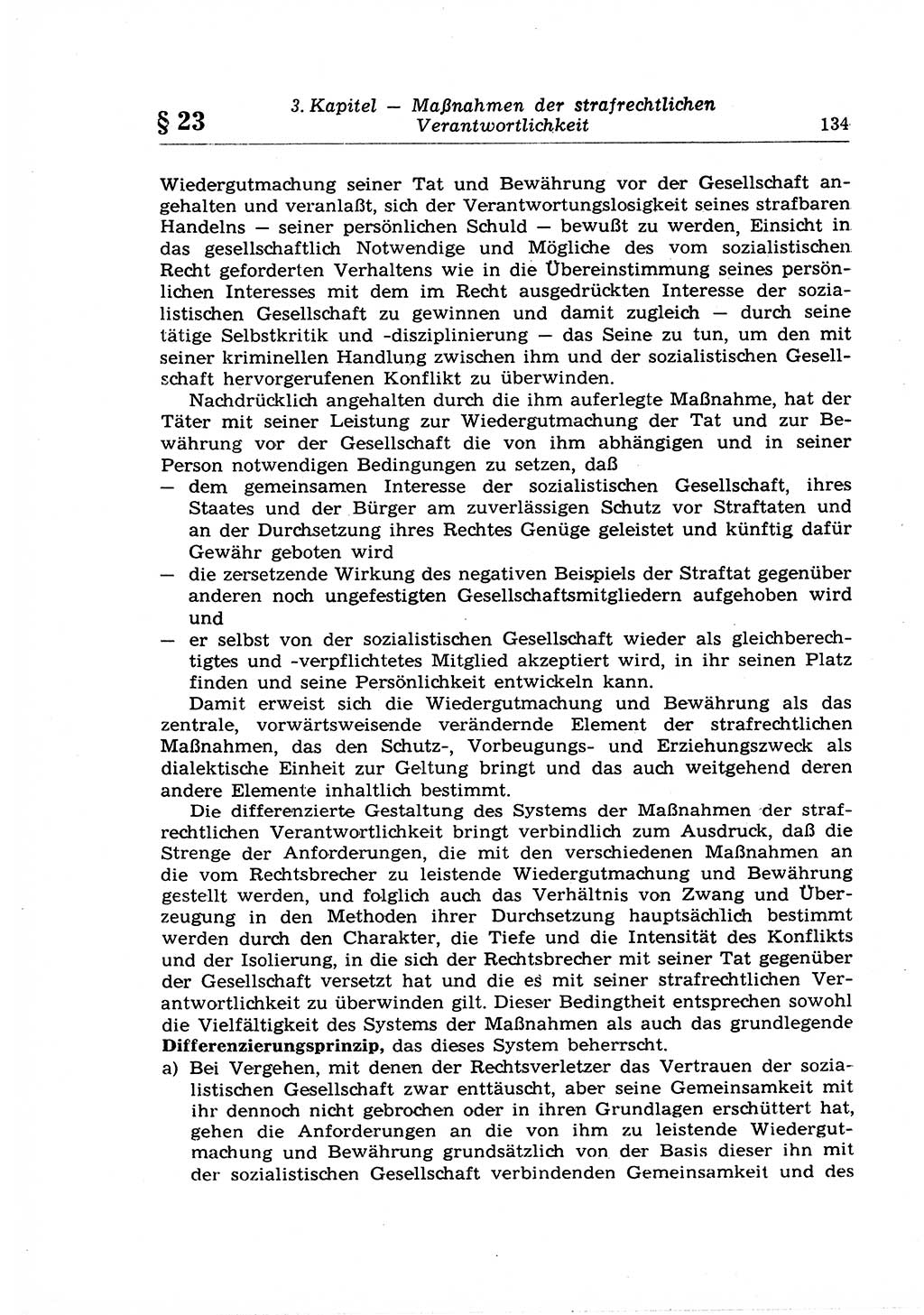Strafrecht der Deutschen Demokratischen Republik (DDR), Lehrkommentar zum Strafgesetzbuch (StGB), Allgemeiner Teil 1969, Seite 134 (Strafr. DDR Lehrkomm. StGB AT 1969, S. 134)