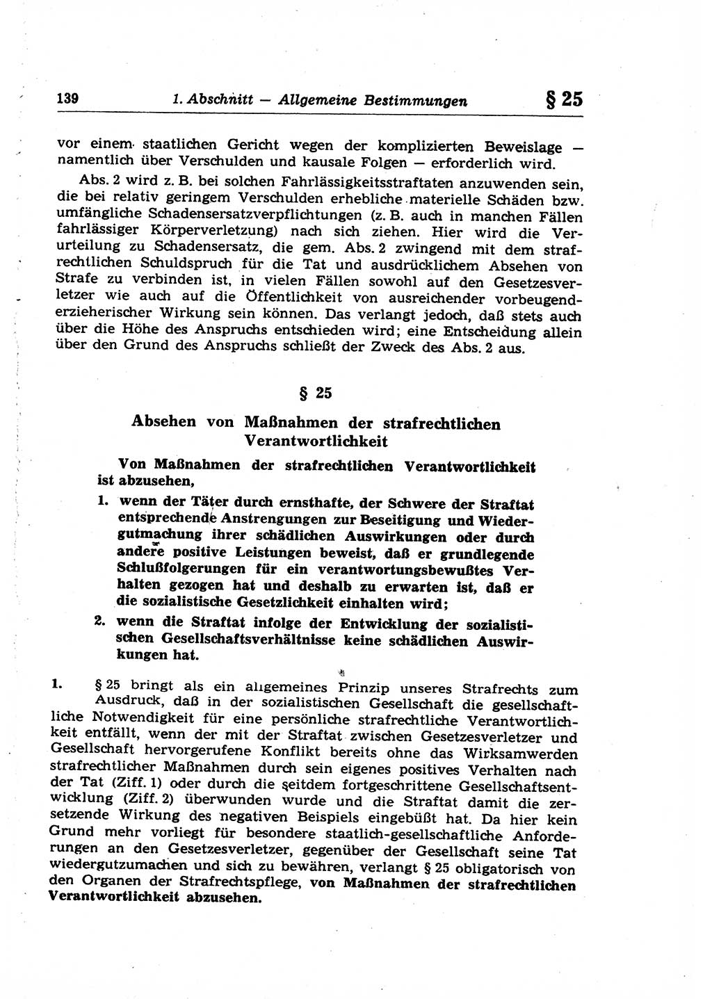 Strafrecht der Deutschen Demokratischen Republik (DDR), Lehrkommentar zum Strafgesetzbuch (StGB), Allgemeiner Teil 1969, Seite 139 (Strafr. DDR Lehrkomm. StGB AT 1969, S. 139)