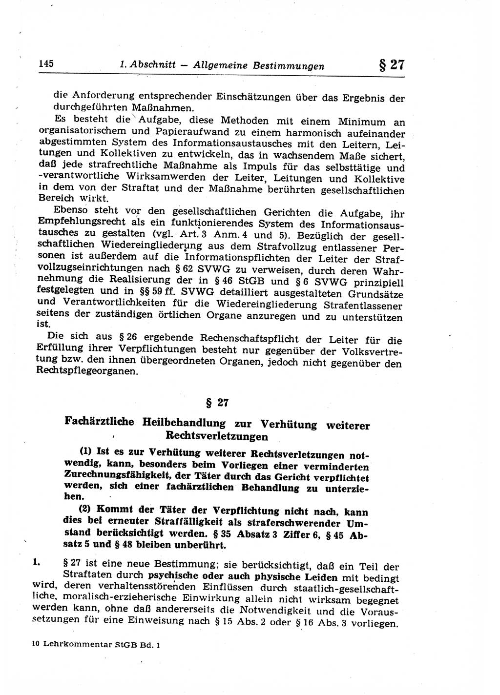 Strafrecht der Deutschen Demokratischen Republik (DDR), Lehrkommentar zum Strafgesetzbuch (StGB), Allgemeiner Teil 1969, Seite 145 (Strafr. DDR Lehrkomm. StGB AT 1969, S. 145)