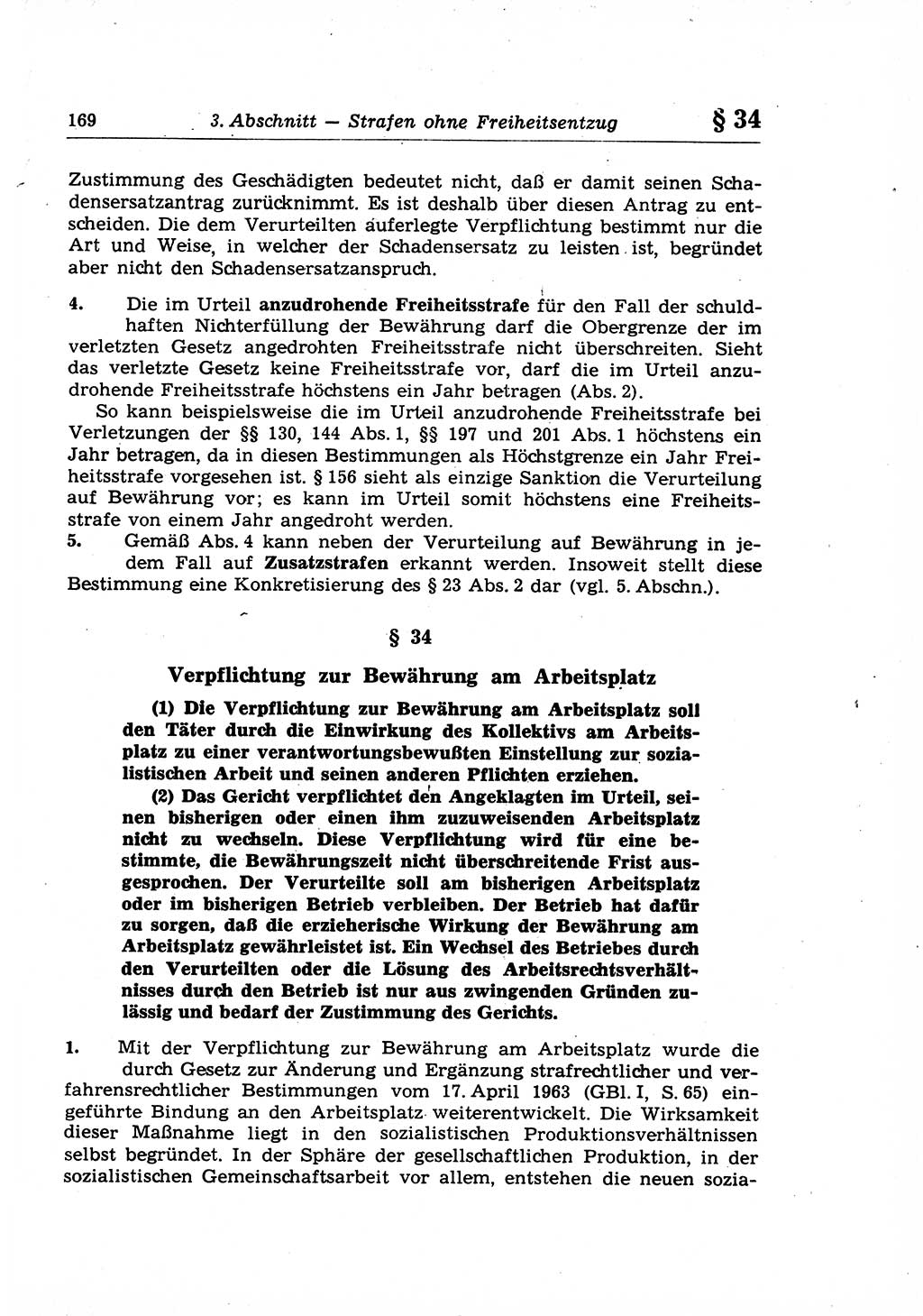 Strafrecht der Deutschen Demokratischen Republik (DDR), Lehrkommentar zum Strafgesetzbuch (StGB), Allgemeiner Teil 1969, Seite 169 (Strafr. DDR Lehrkomm. StGB AT 1969, S. 169)