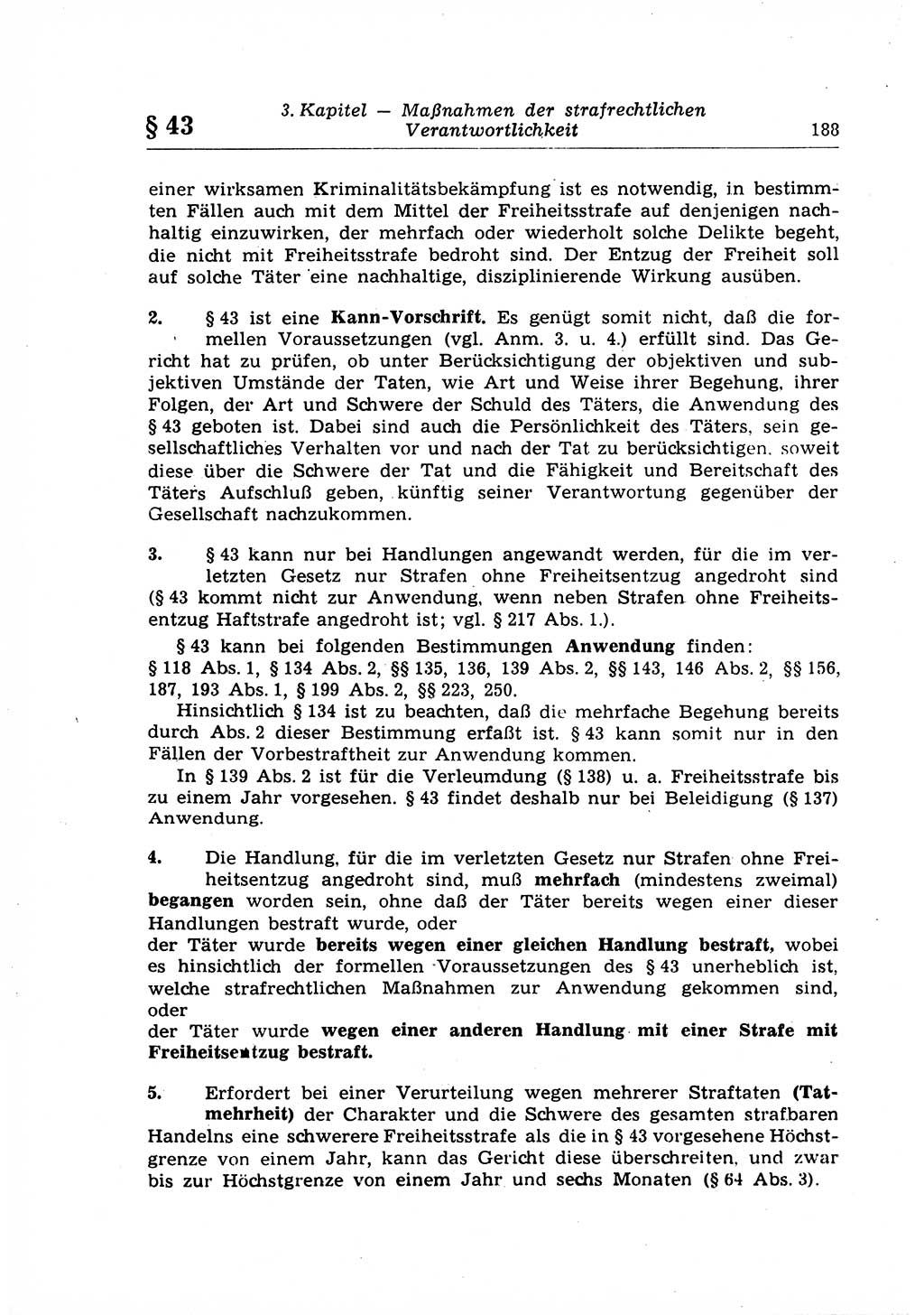 Strafrecht der Deutschen Demokratischen Republik (DDR), Lehrkommentar zum Strafgesetzbuch (StGB), Allgemeiner Teil 1969, Seite 188 (Strafr. DDR Lehrkomm. StGB AT 1969, S. 188)