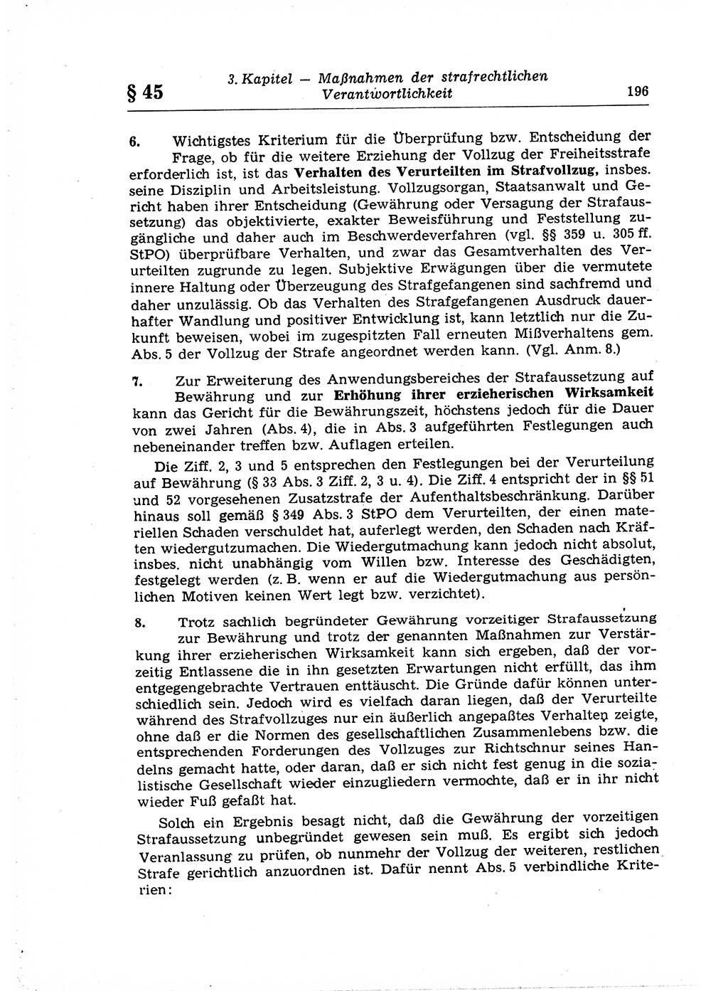 Strafrecht der Deutschen Demokratischen Republik (DDR), Lehrkommentar zum Strafgesetzbuch (StGB), Allgemeiner Teil 1969, Seite 196 (Strafr. DDR Lehrkomm. StGB AT 1969, S. 196)