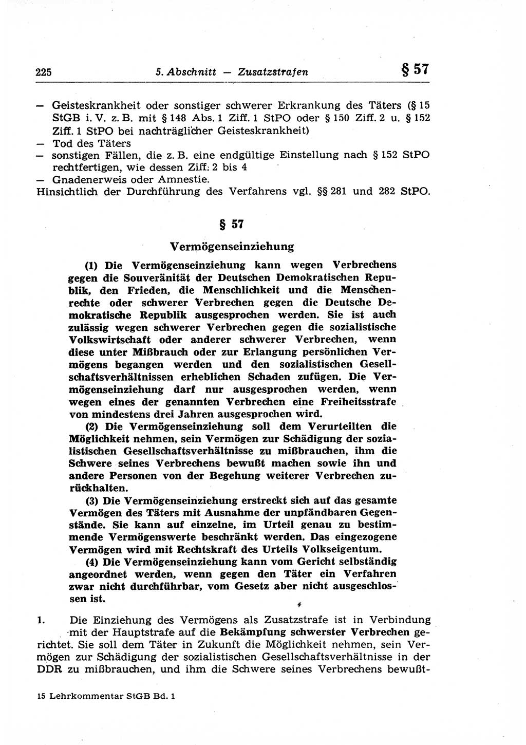 Strafrecht der Deutschen Demokratischen Republik (DDR), Lehrkommentar zum Strafgesetzbuch (StGB), Allgemeiner Teil 1969, Seite 225 (Strafr. DDR Lehrkomm. StGB AT 1969, S. 225)