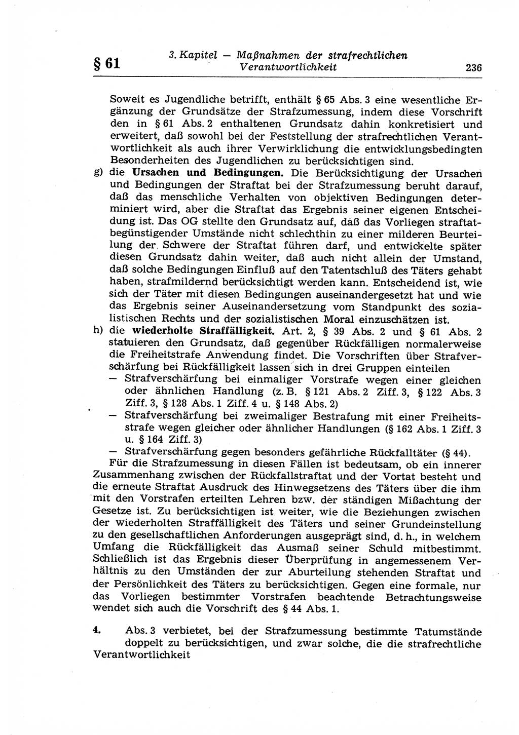 Strafrecht der Deutschen Demokratischen Republik (DDR), Lehrkommentar zum Strafgesetzbuch (StGB), Allgemeiner Teil 1969, Seite 236 (Strafr. DDR Lehrkomm. StGB AT 1969, S. 236)