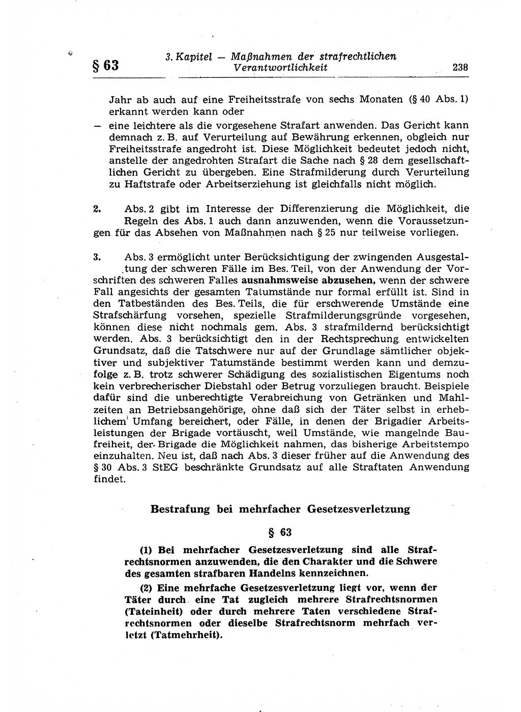 Strafrecht der Deutschen Demokratischen Republik (DDR), Lehrkommentar zum Strafgesetzbuch (StGB), Allgemeiner Teil 1969, Seite 238 (Strafr. DDR Lehrkomm. StGB AT 1969, S. 238)