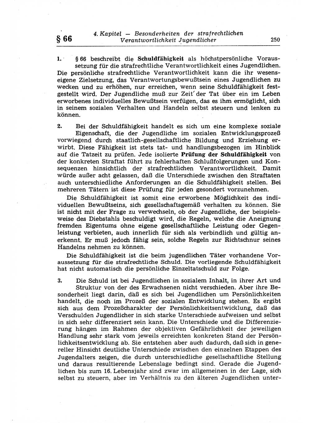Strafrecht der Deutschen Demokratischen Republik (DDR), Lehrkommentar zum Strafgesetzbuch (StGB), Allgemeiner Teil 1969, Seite 250 (Strafr. DDR Lehrkomm. StGB AT 1969, S. 250)